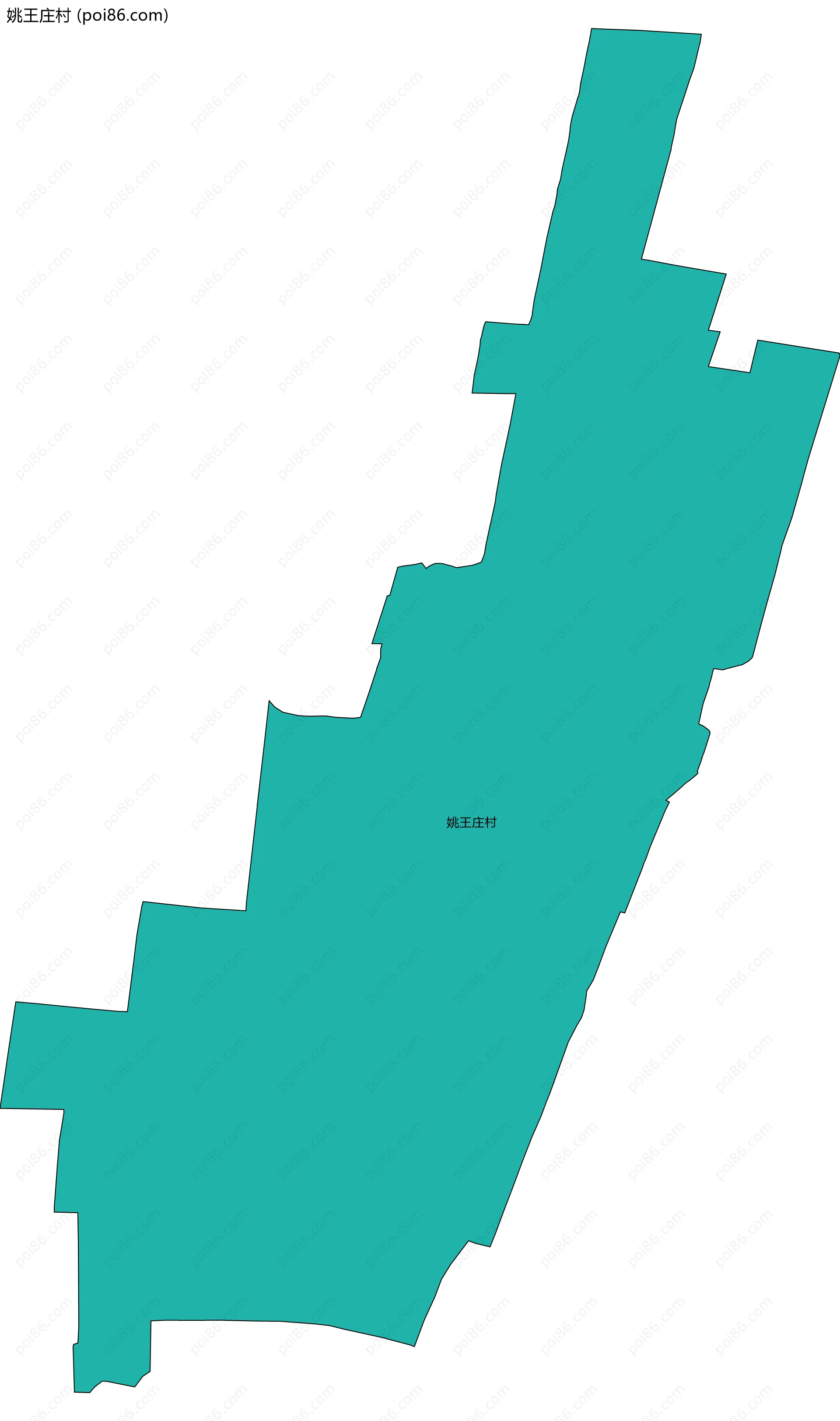 姚王庄村边界地图