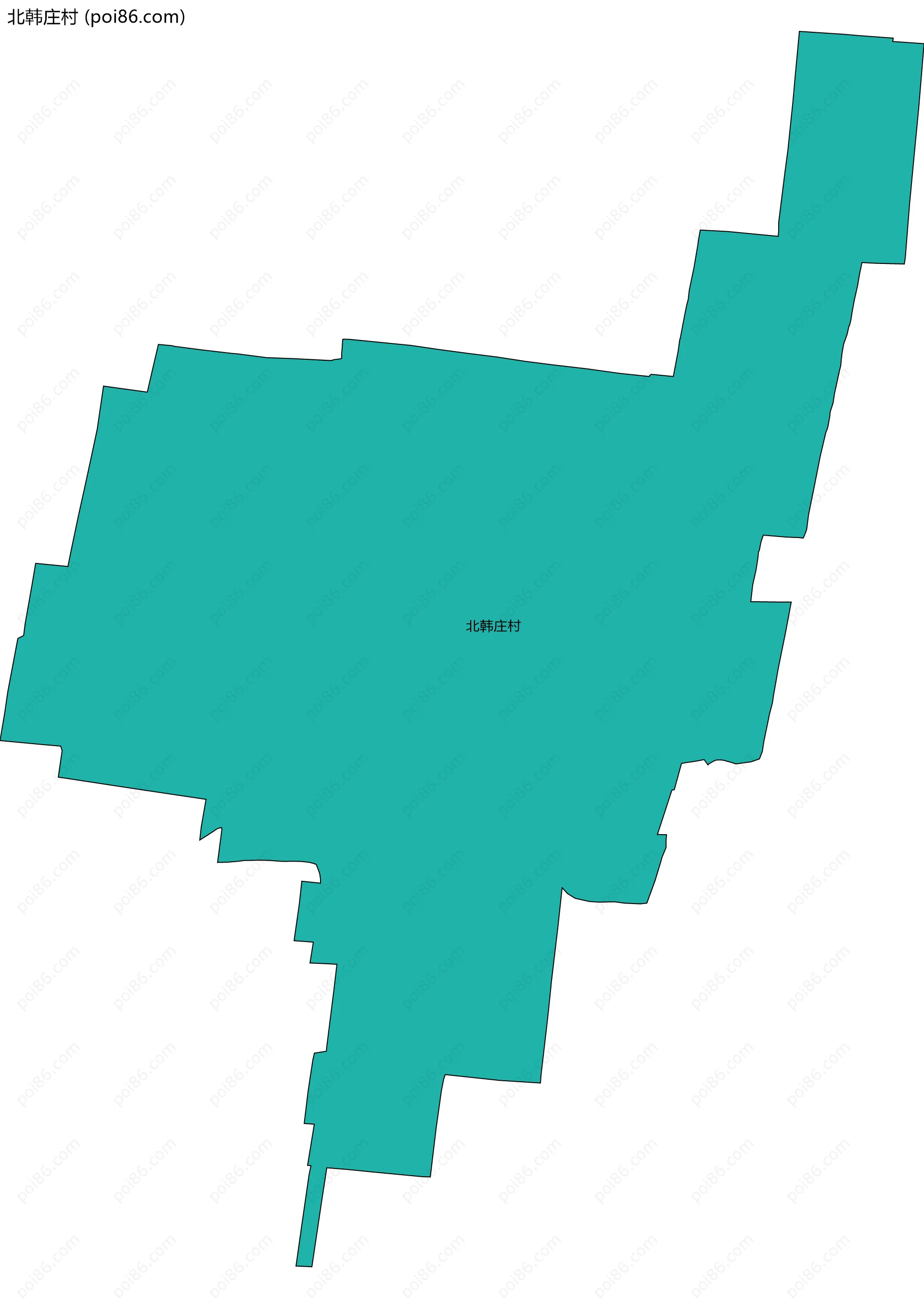 北韩庄村边界地图