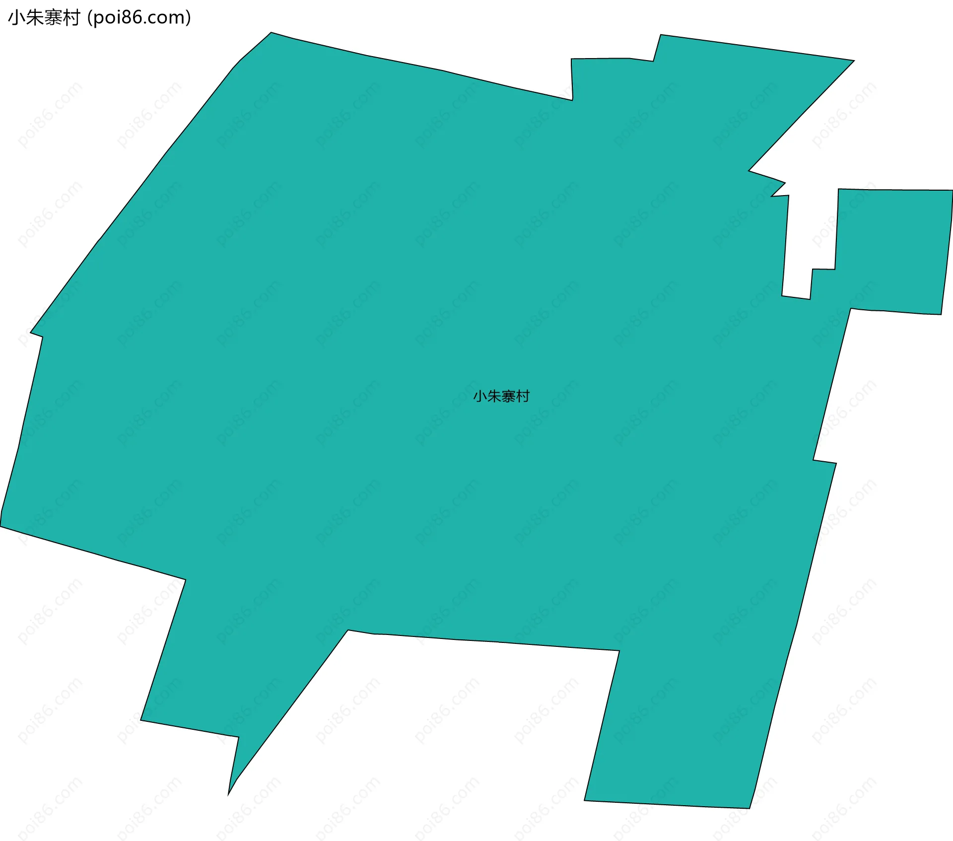 小朱寨村边界地图