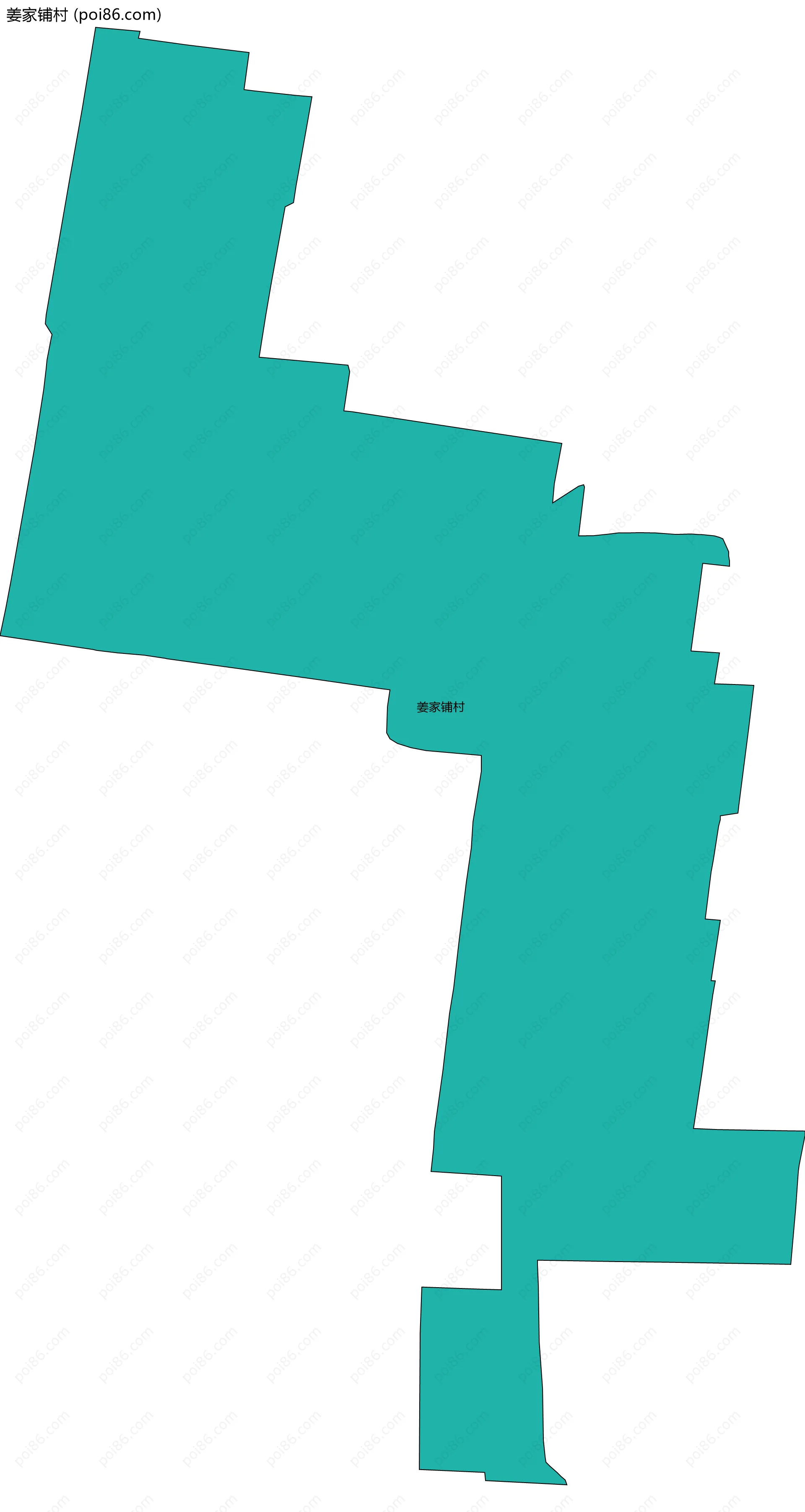 姜家铺村边界地图