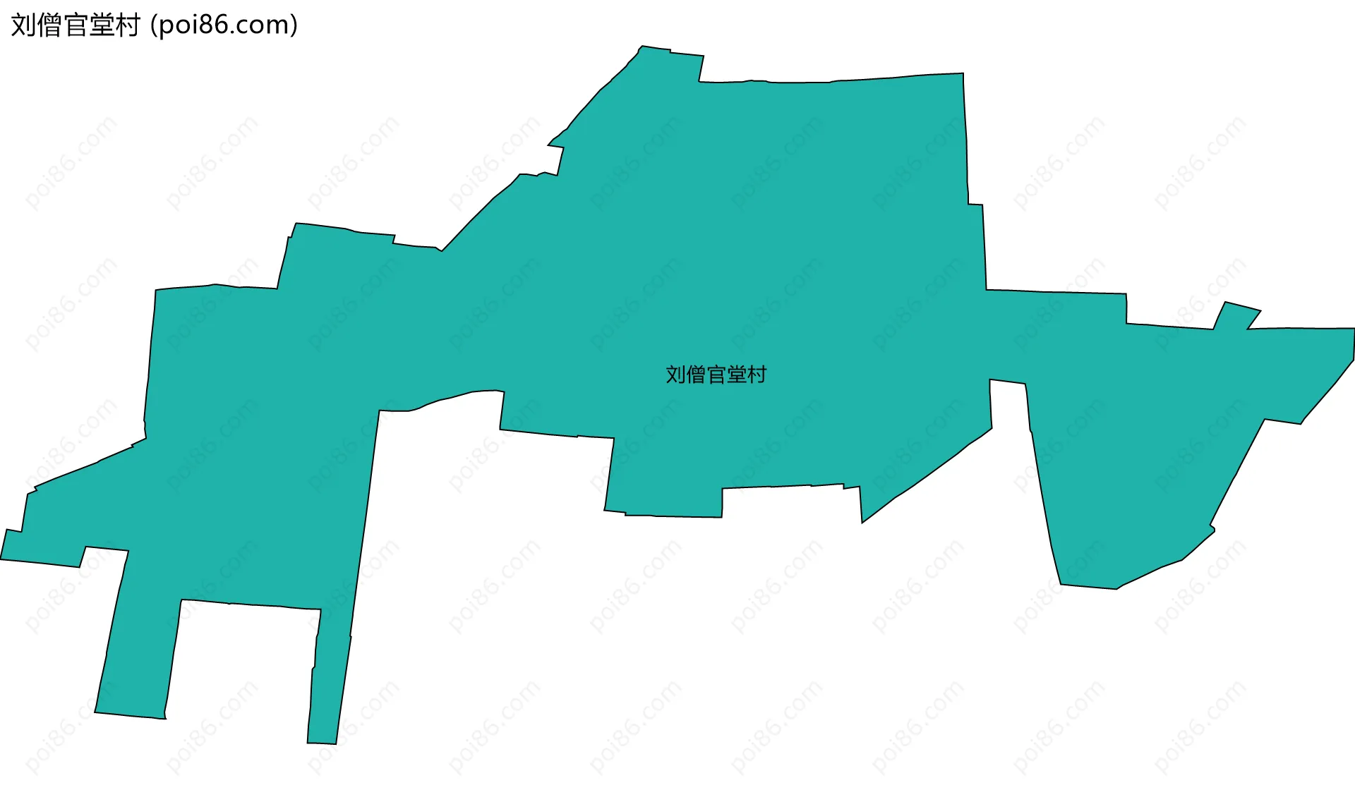 刘僧官堂村边界地图