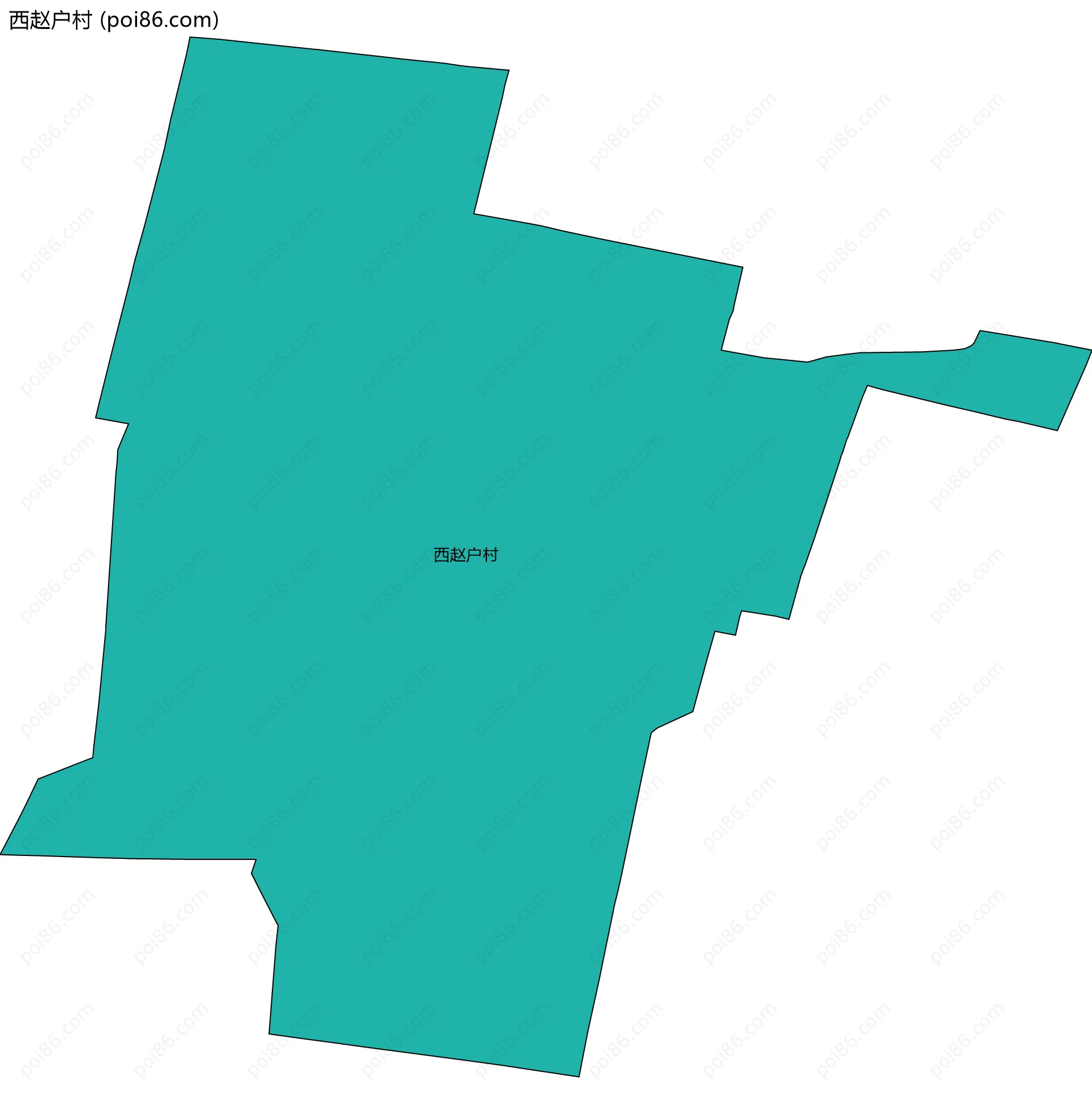 西赵户村边界地图