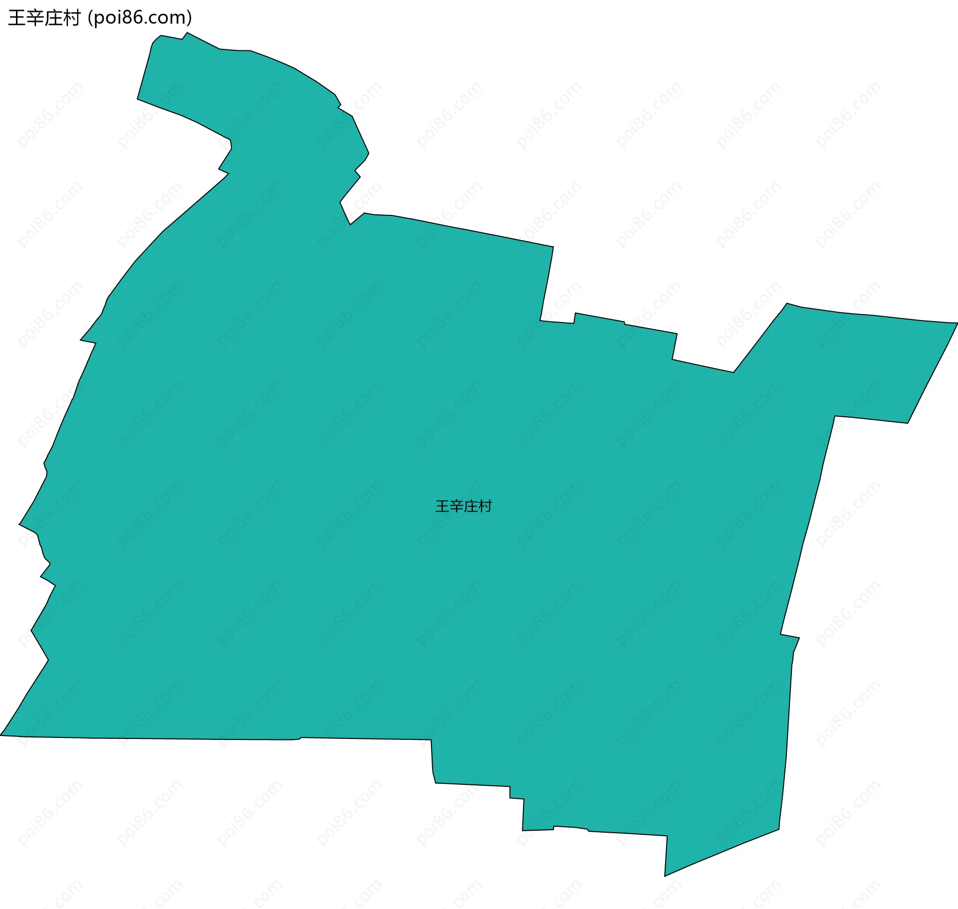 王辛庄村边界地图