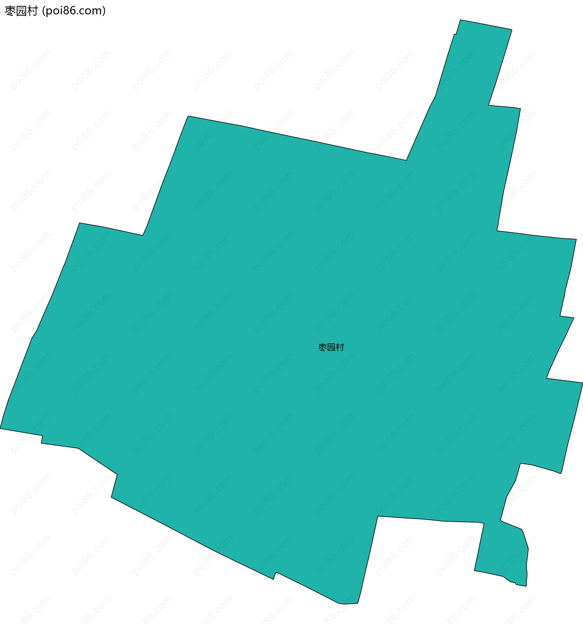 枣园村边界地图