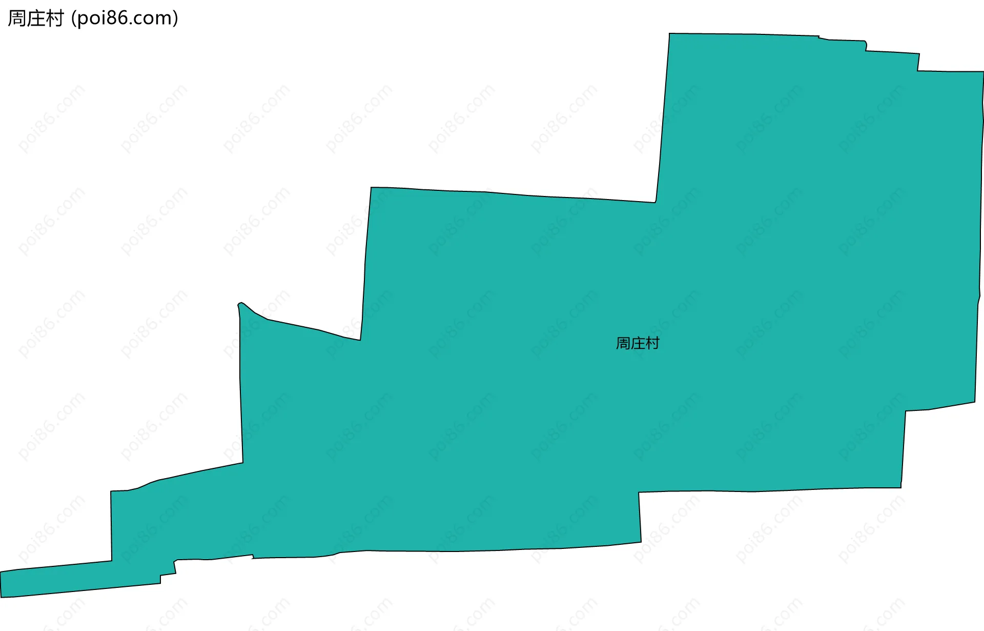 周庄村边界地图