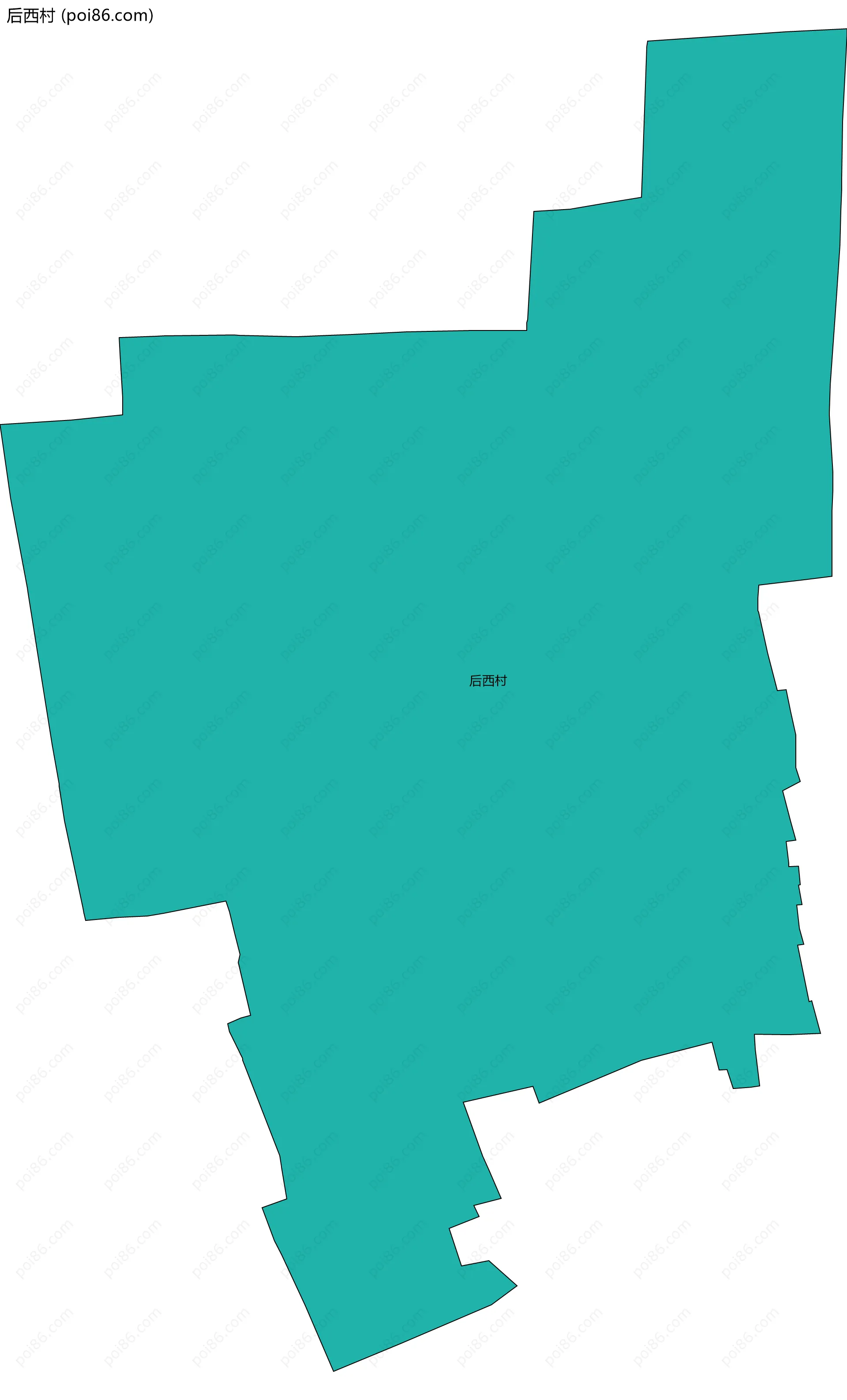 后西村边界地图