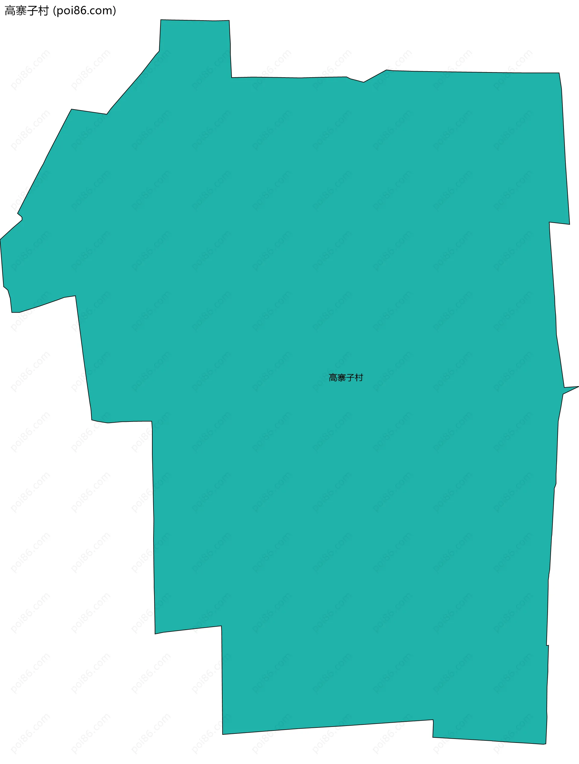 高寨子村边界地图