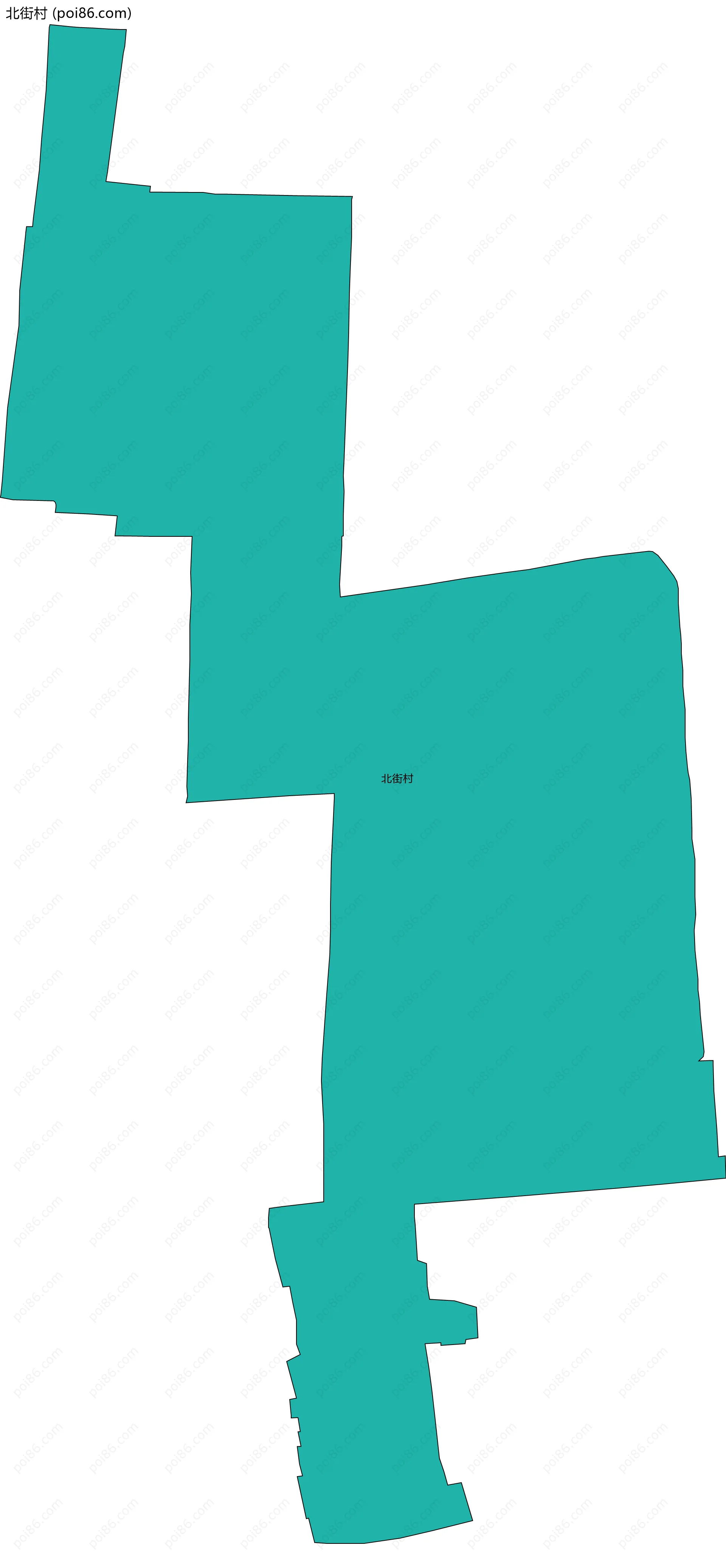 北街村边界地图