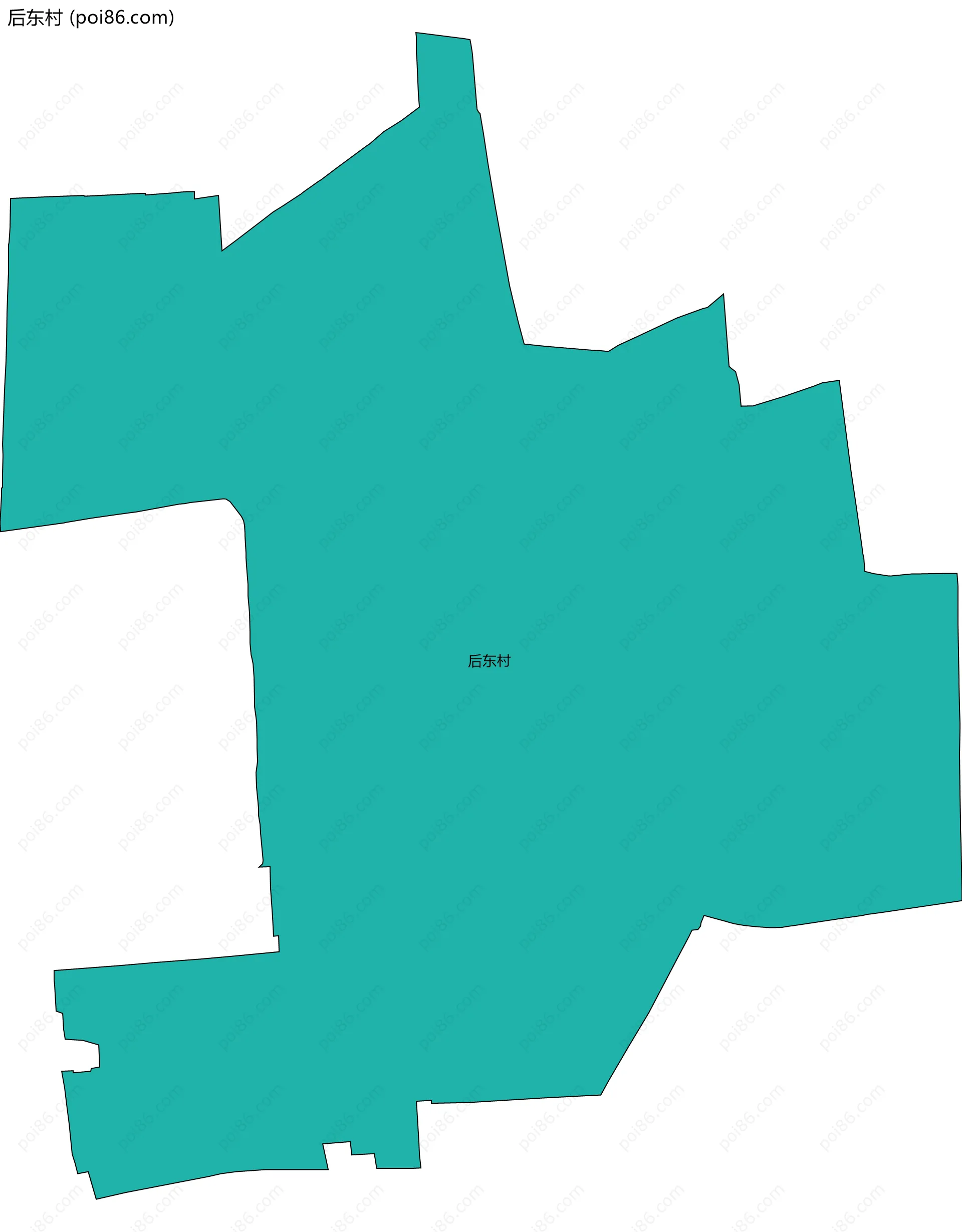 后东村边界地图