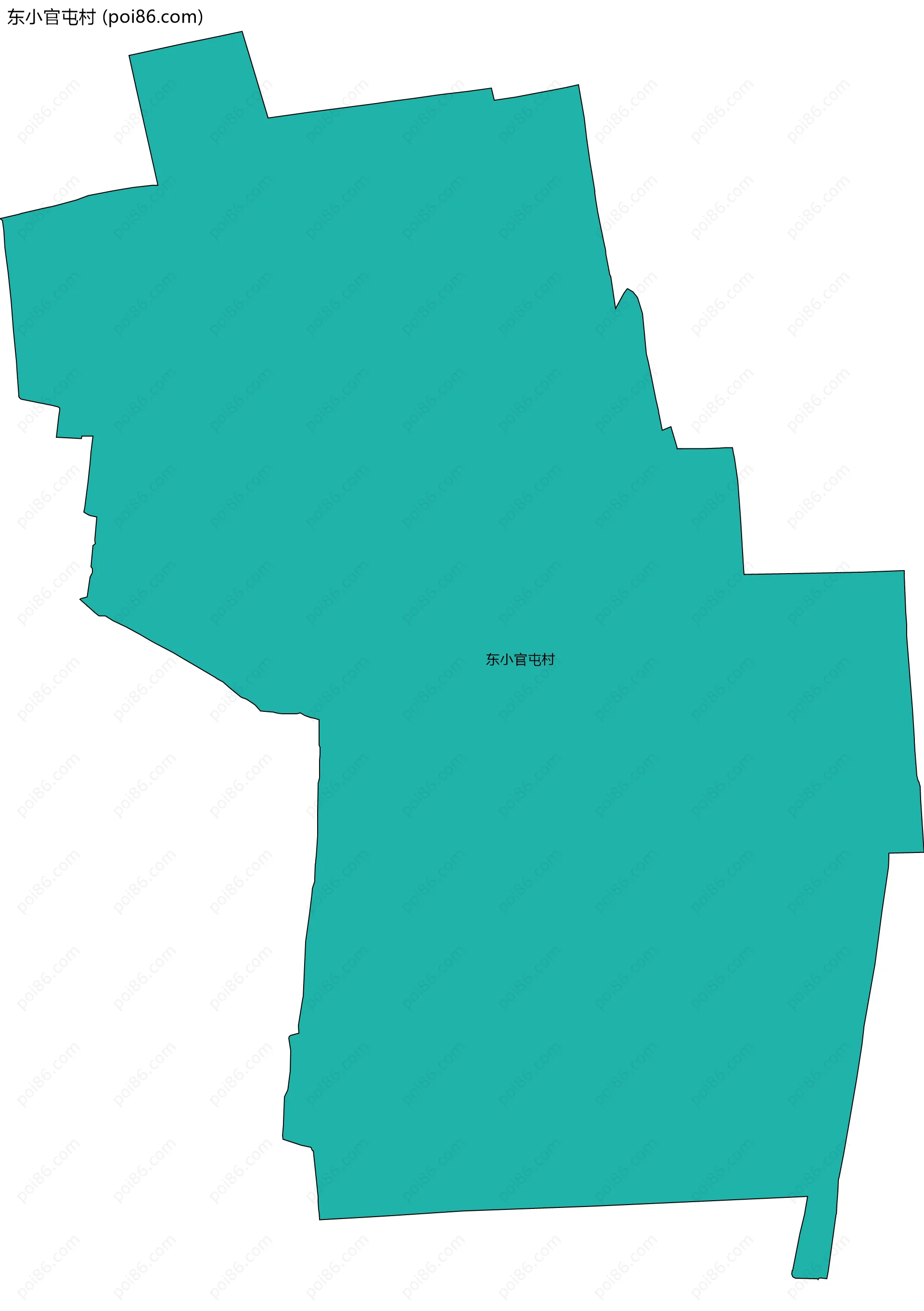 东小官屯村边界地图