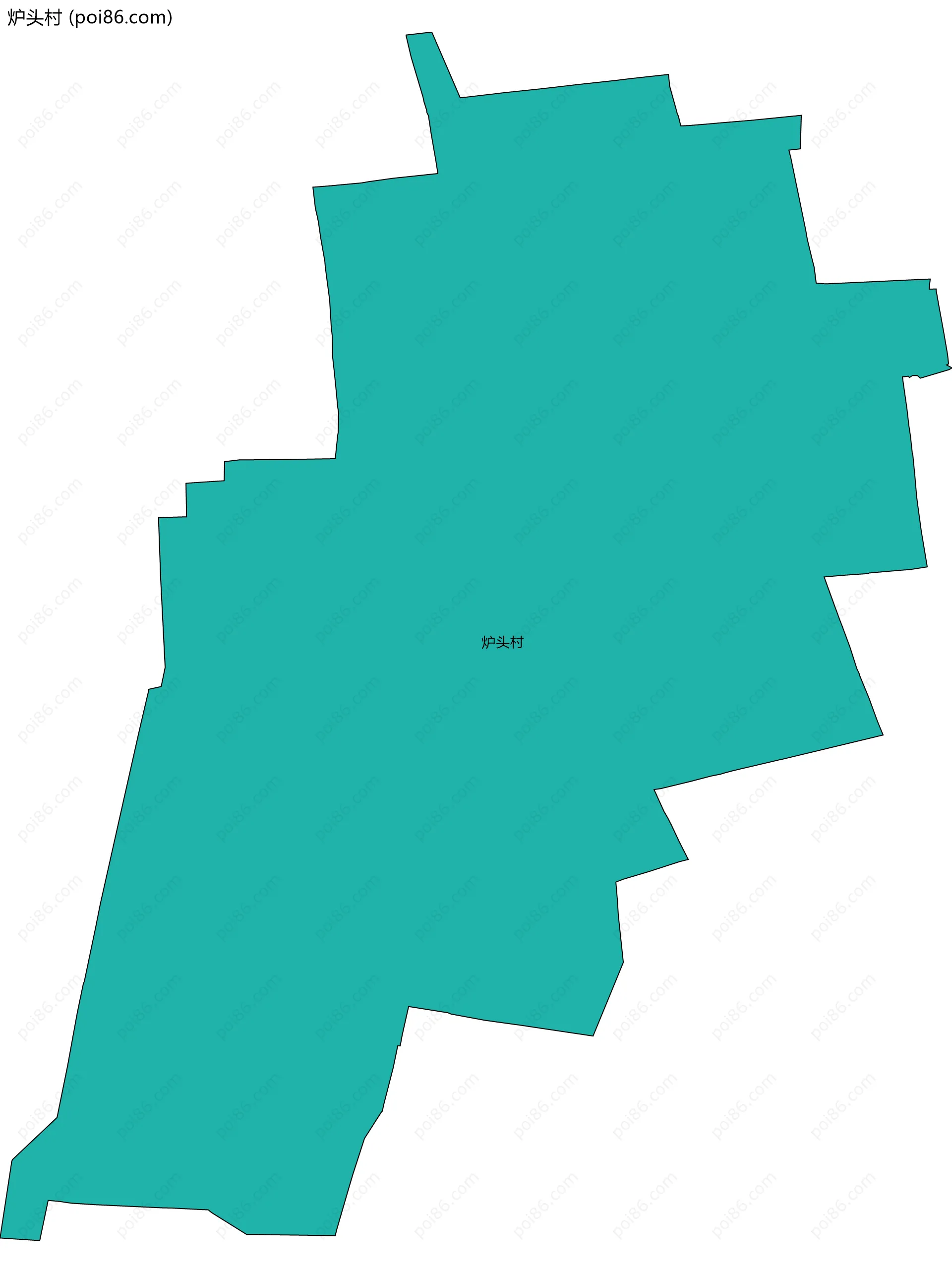 炉头村边界地图