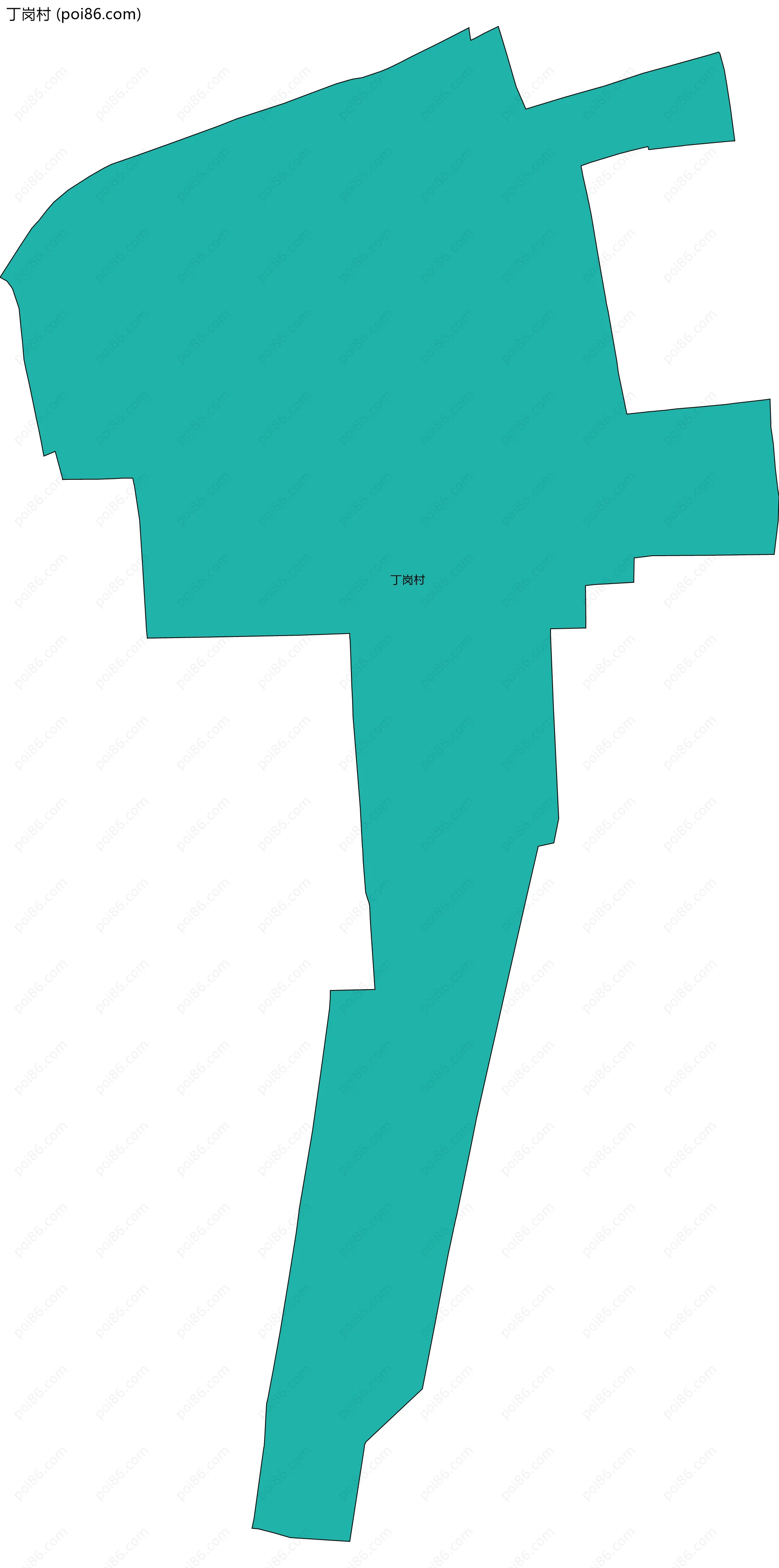 丁岗村边界地图