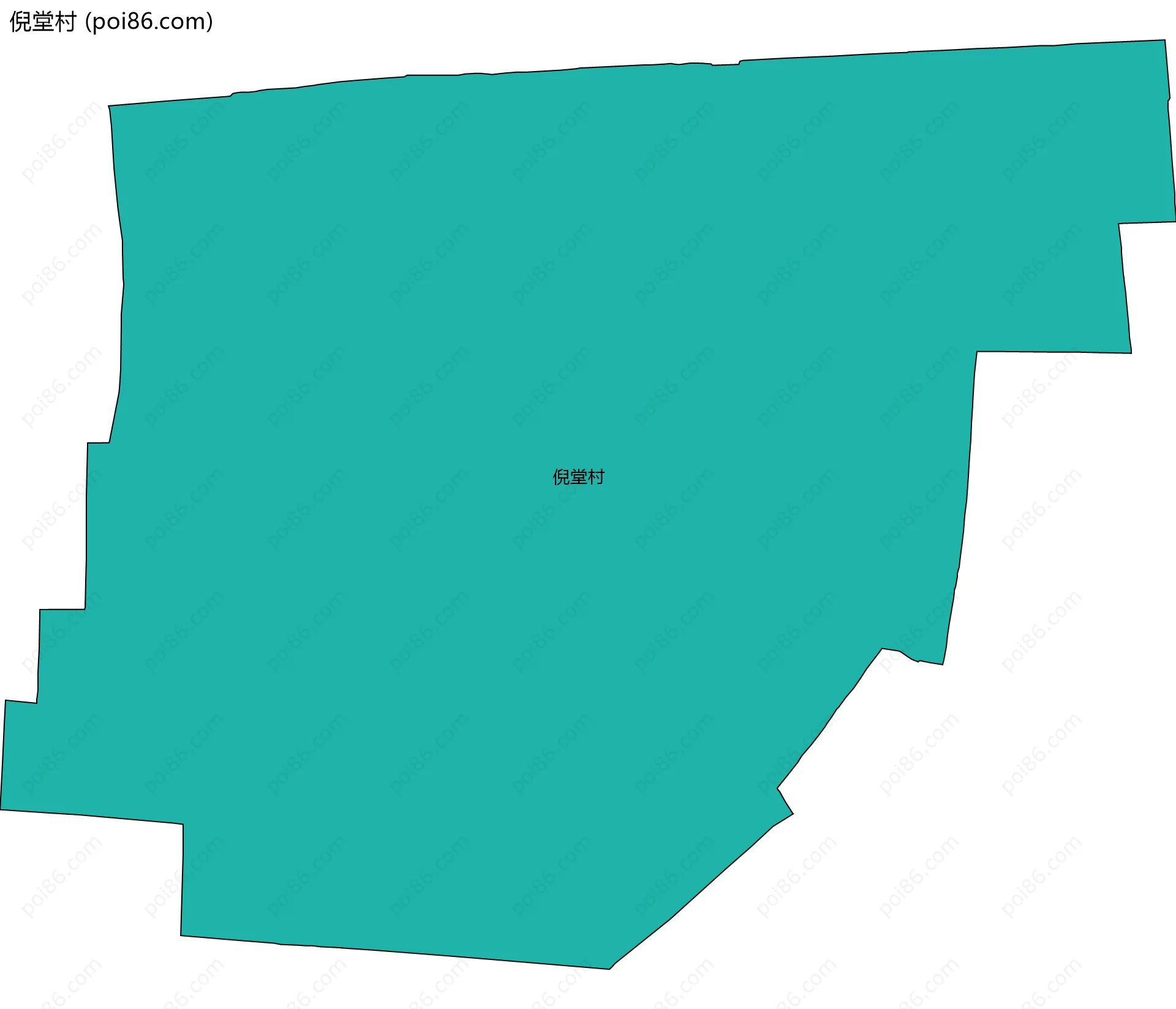 倪堂村边界地图