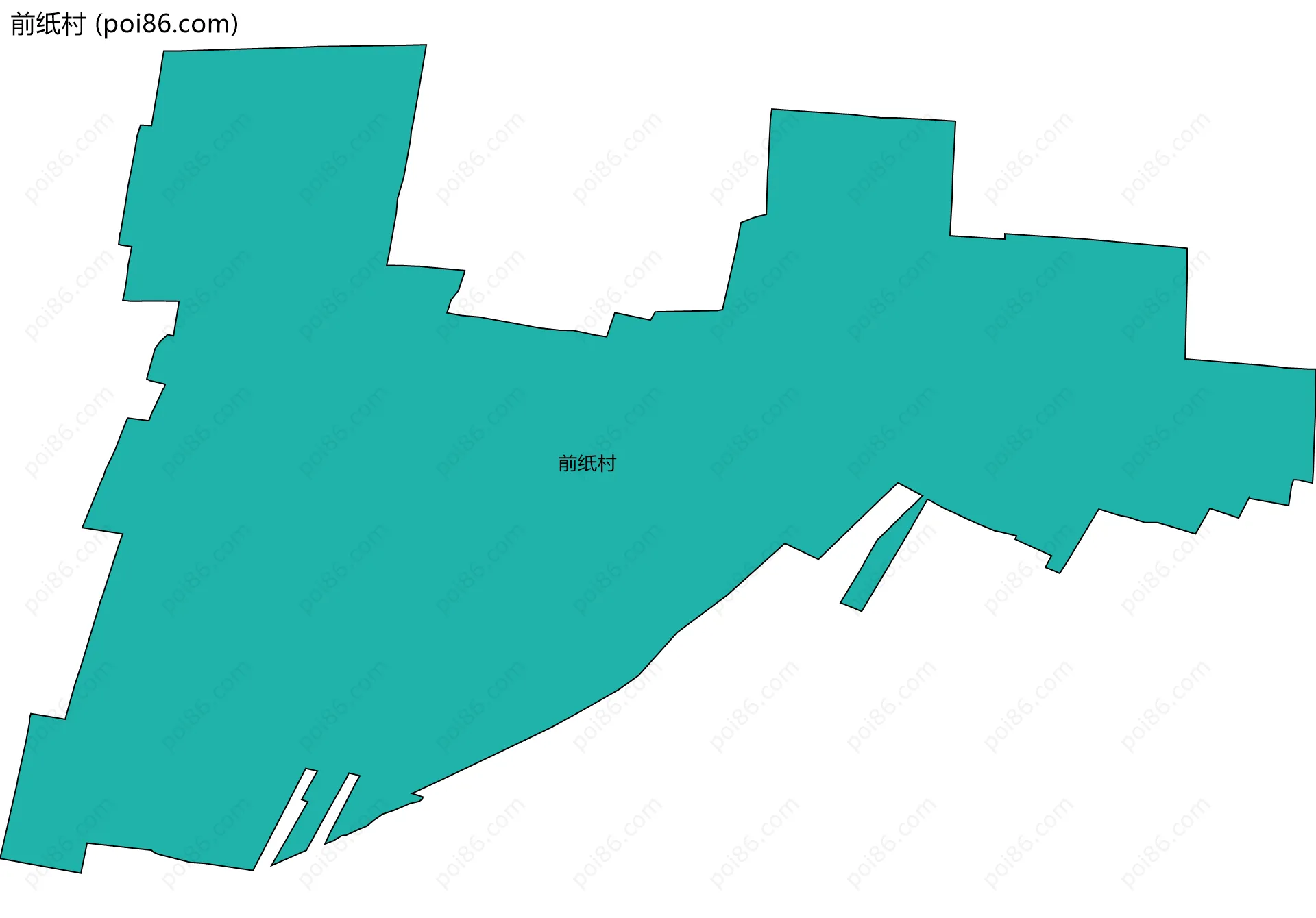前纸村边界地图