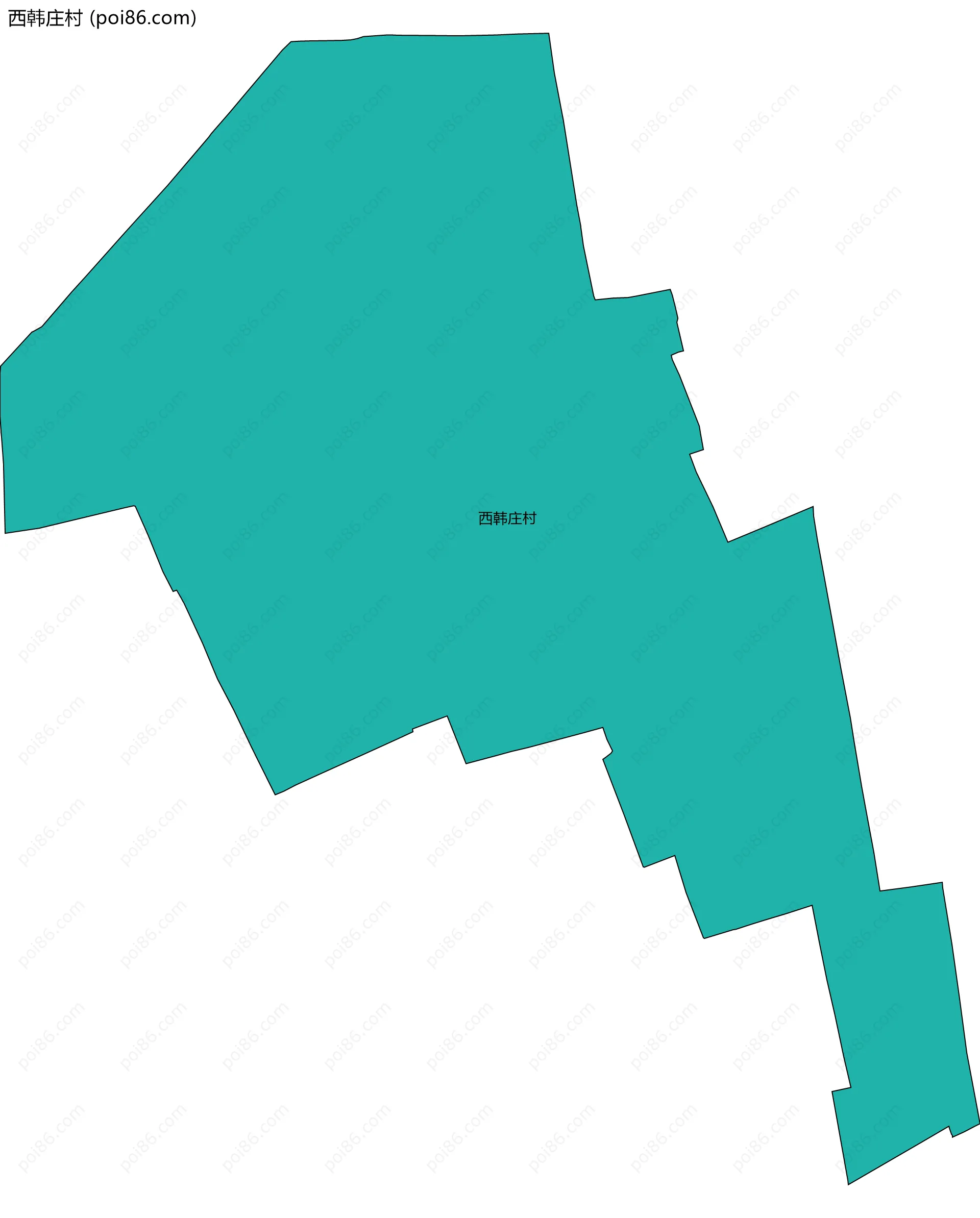 西韩庄村边界地图