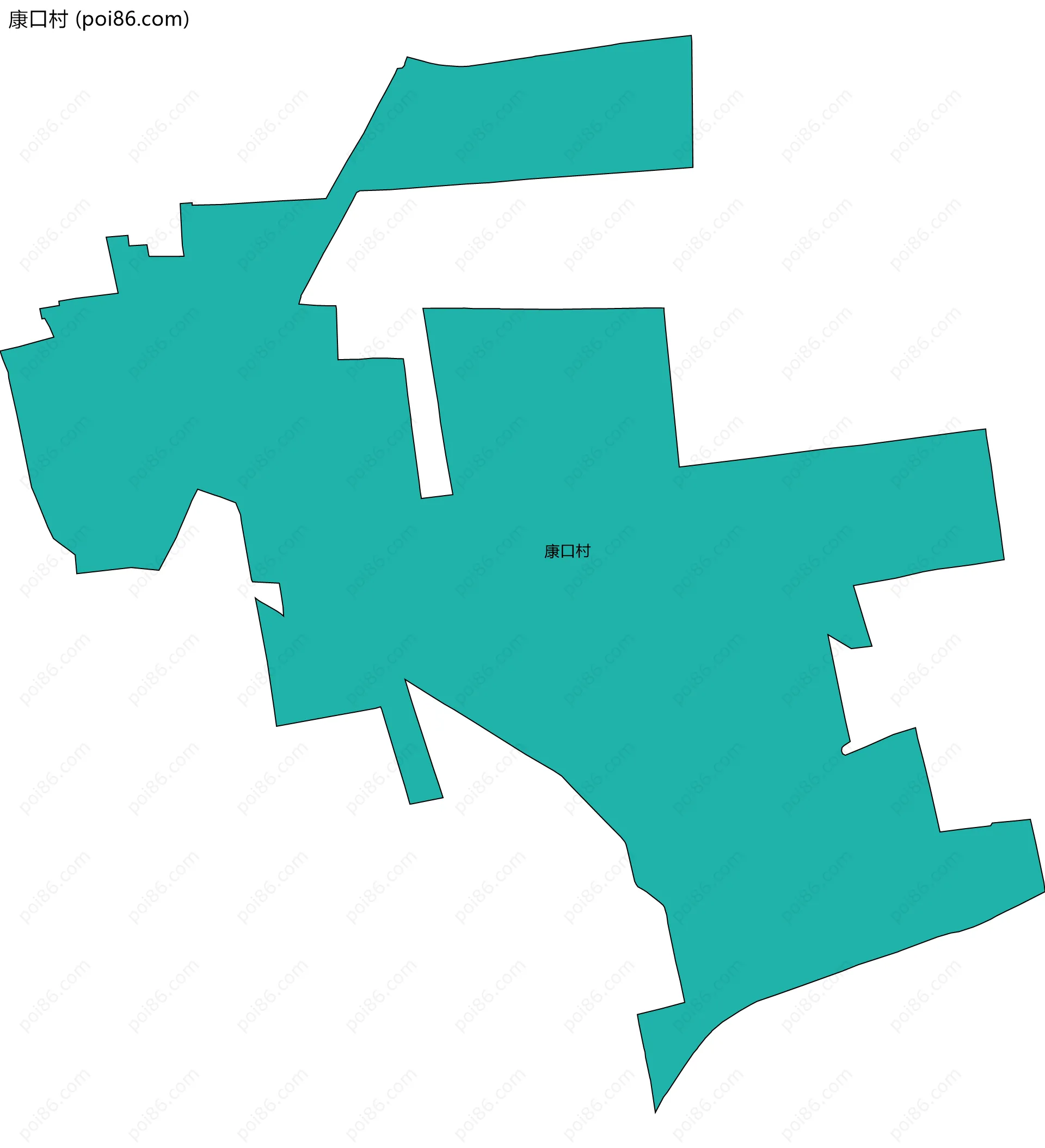 康口村边界地图