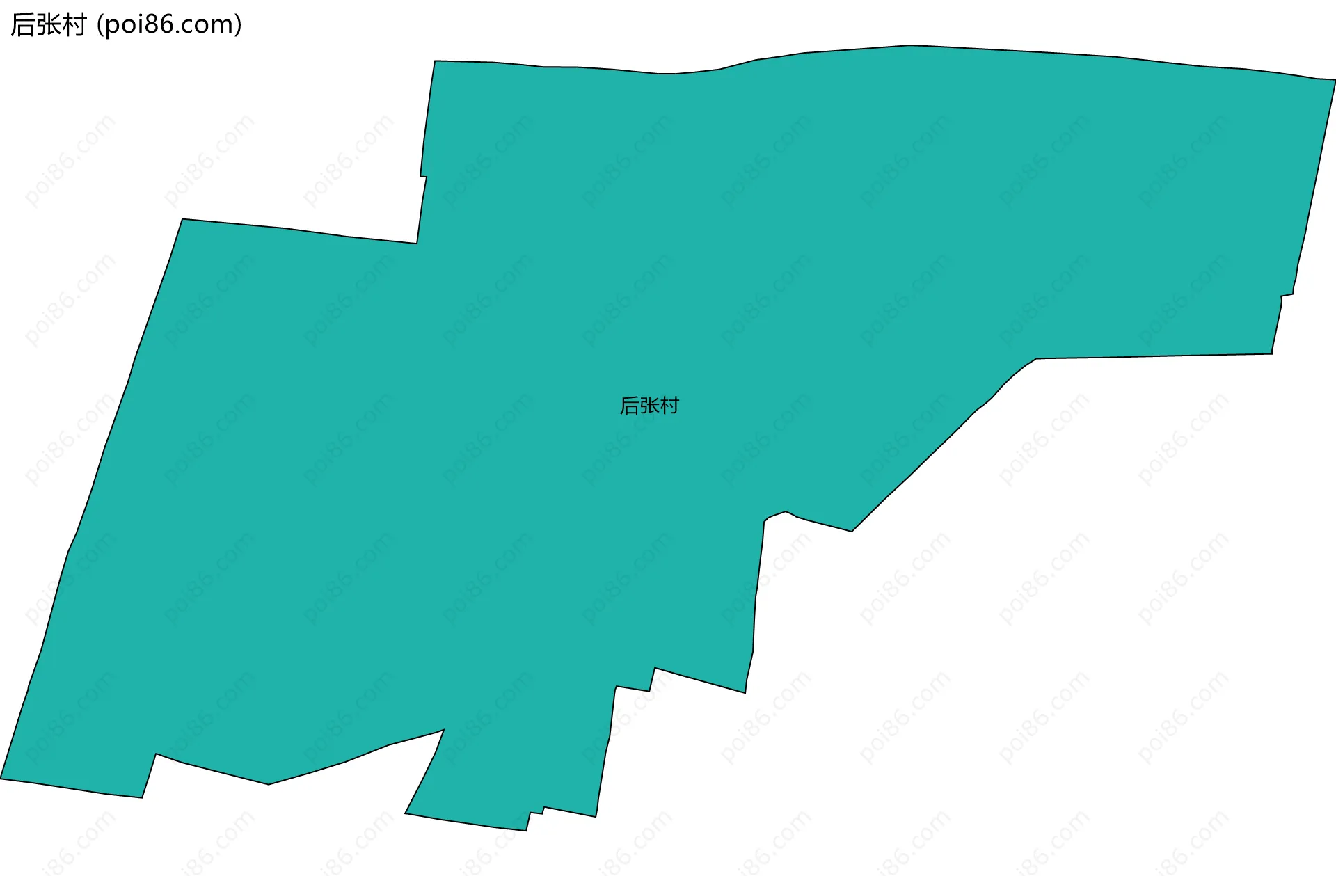 后张村边界地图