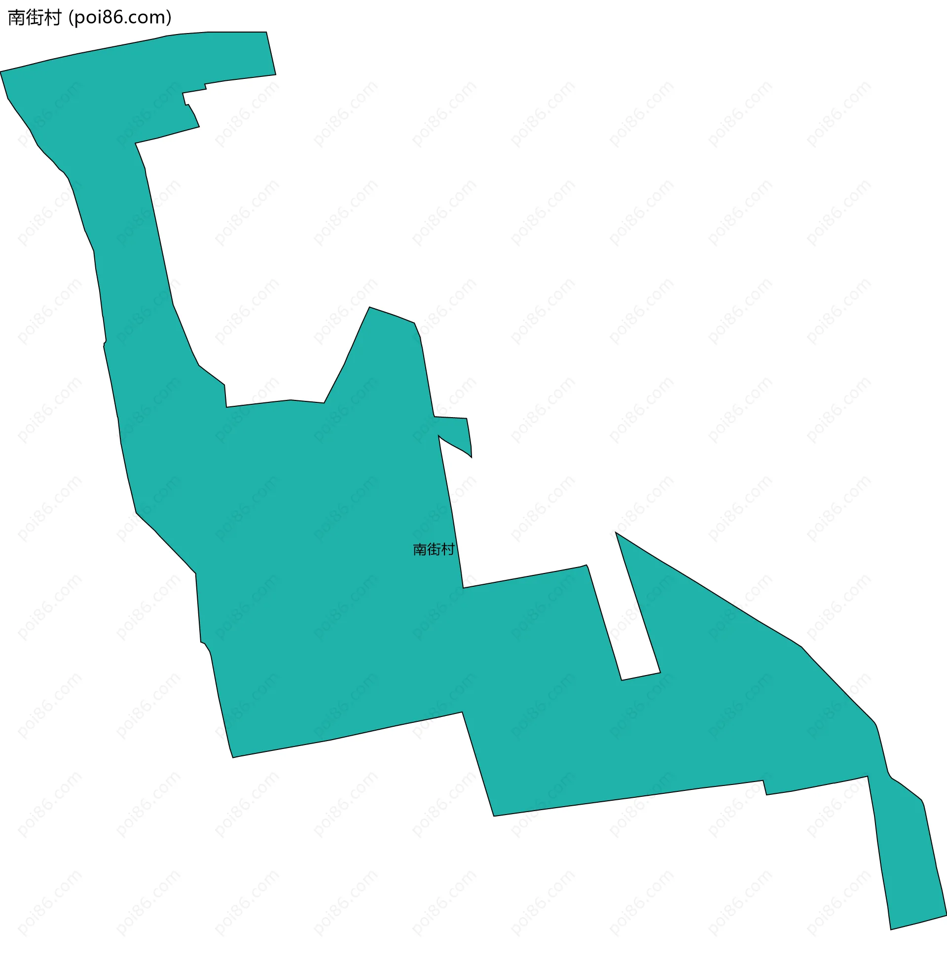 南街村边界地图