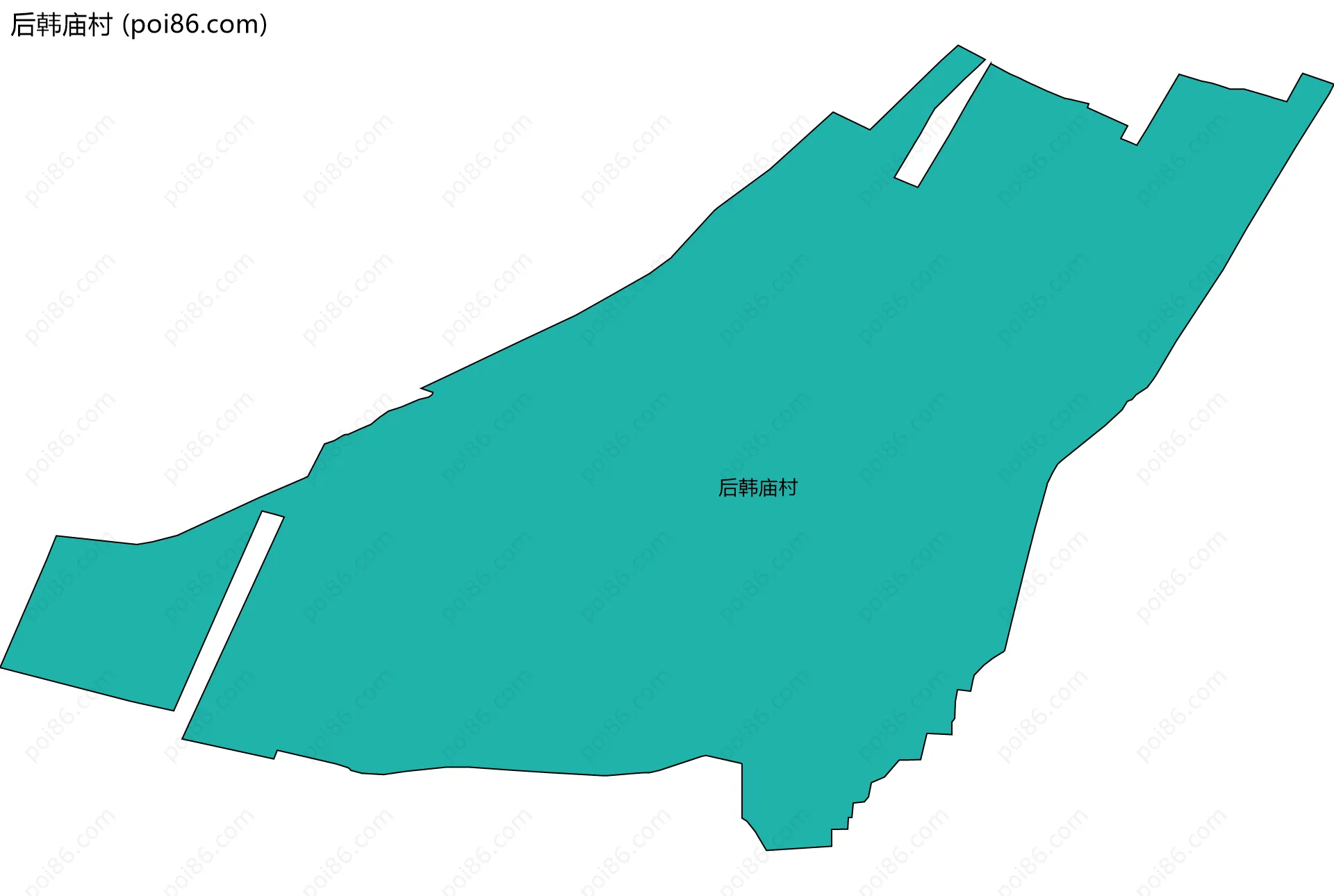 后韩庙村边界地图