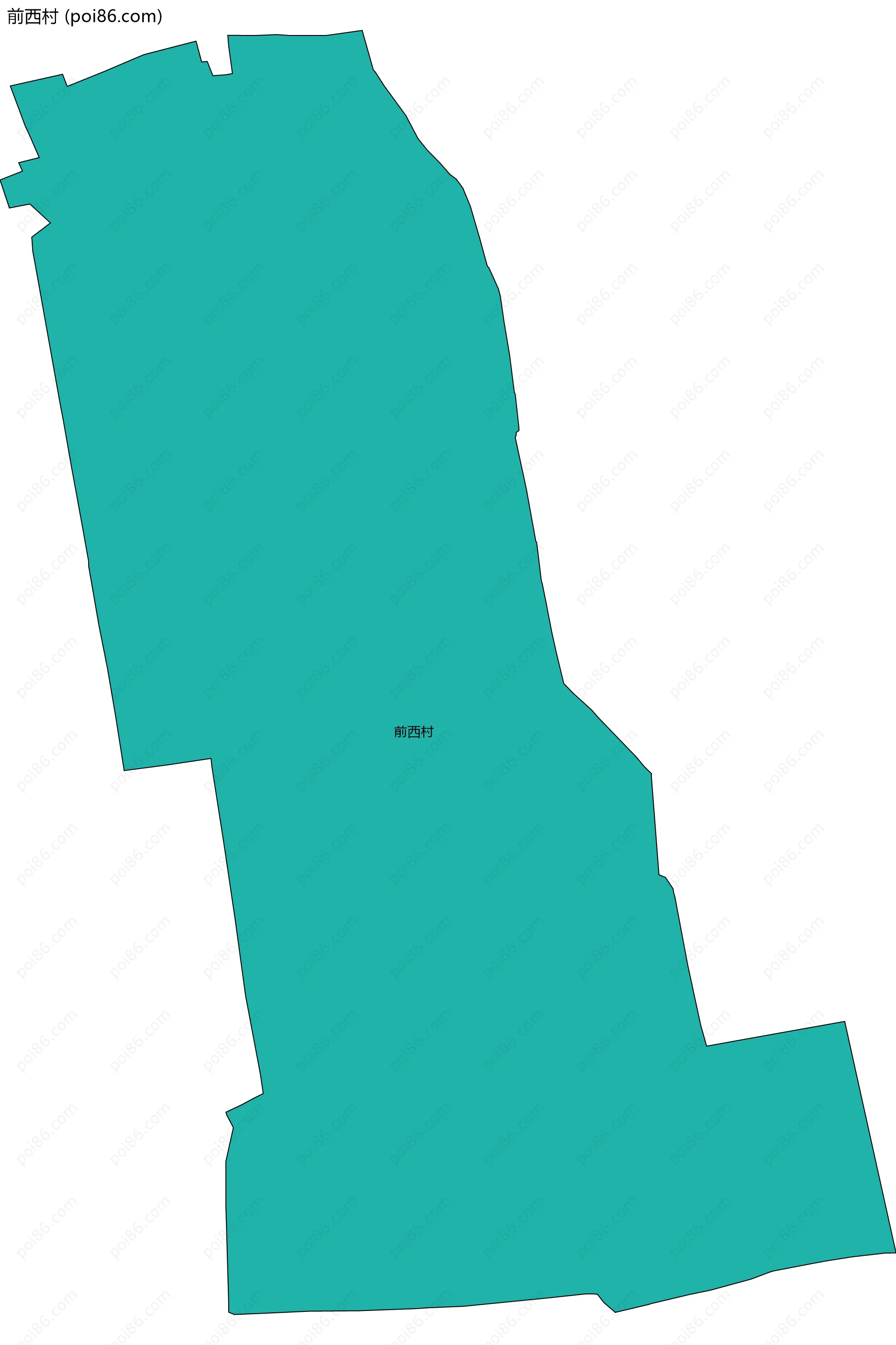 前西村边界地图