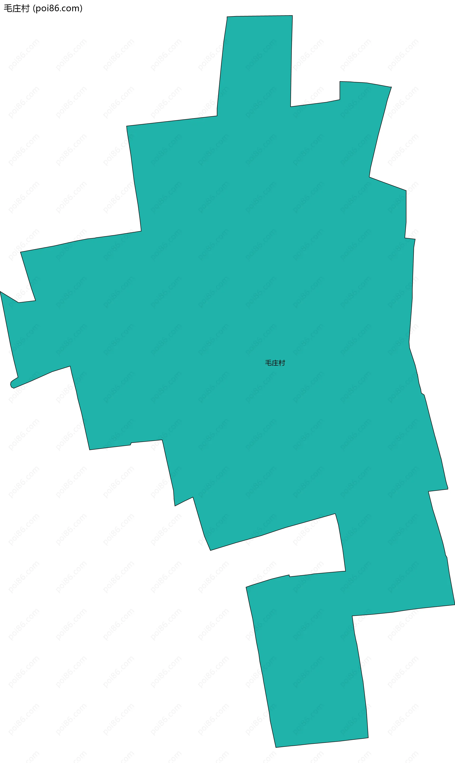 毛庄村边界地图