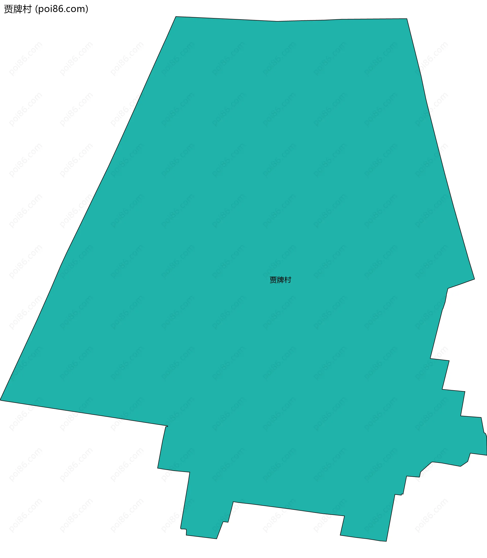 贾牌村边界地图