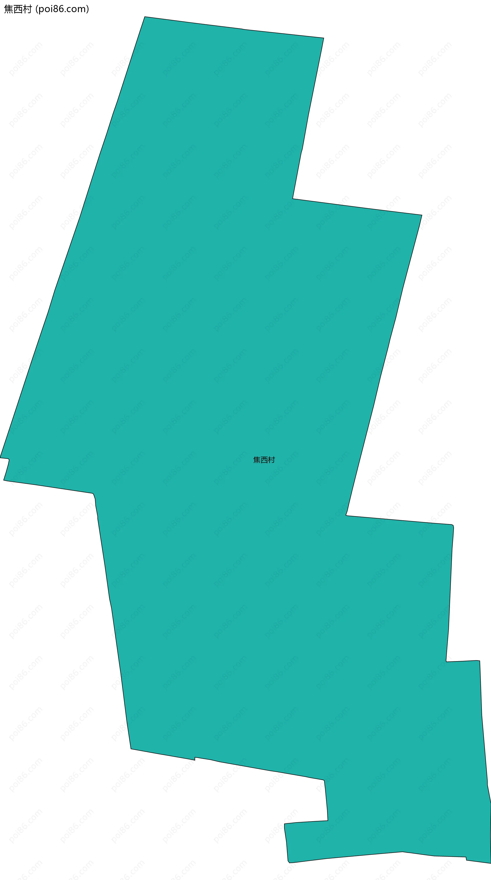 焦西村边界地图