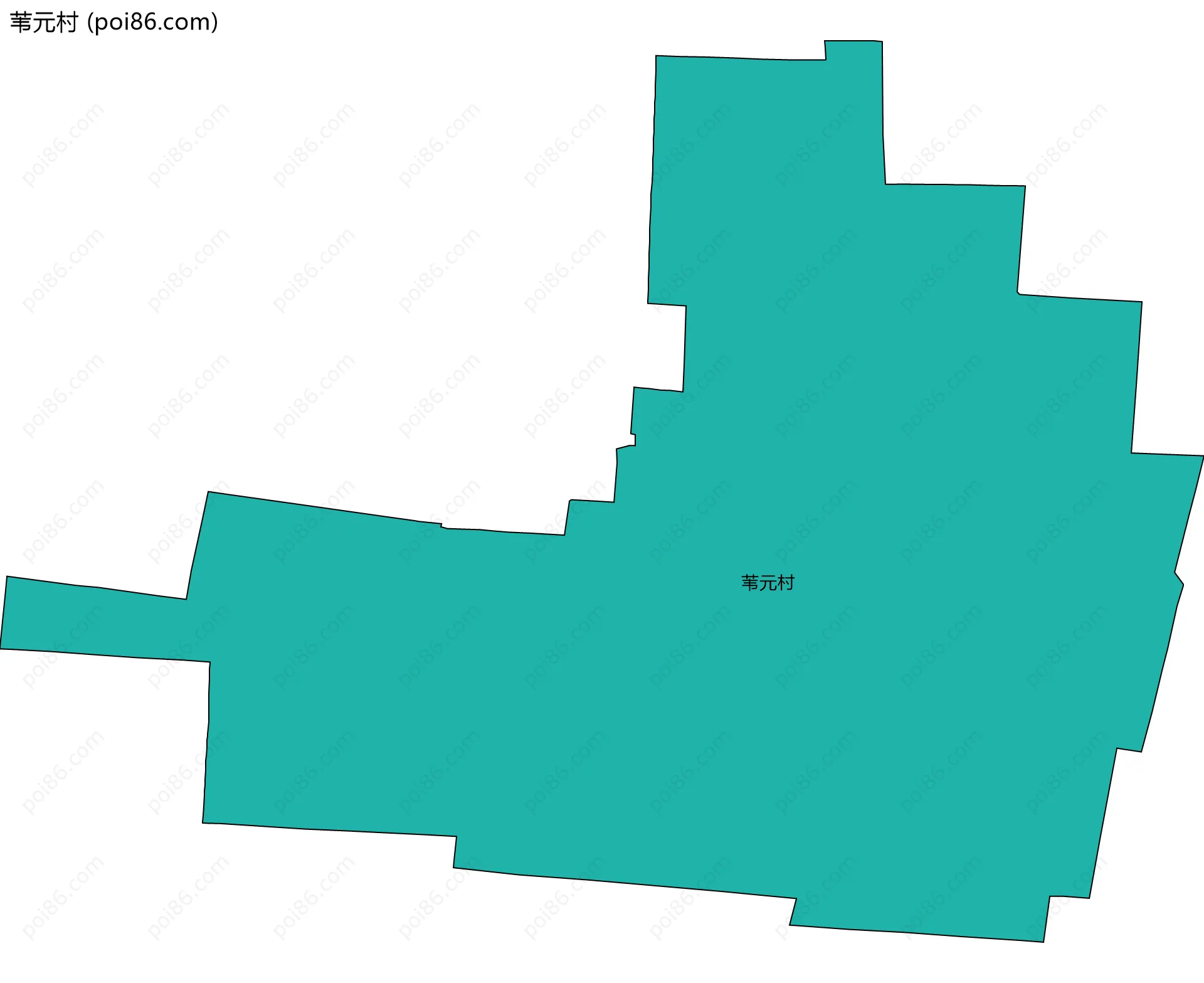 苇元村边界地图