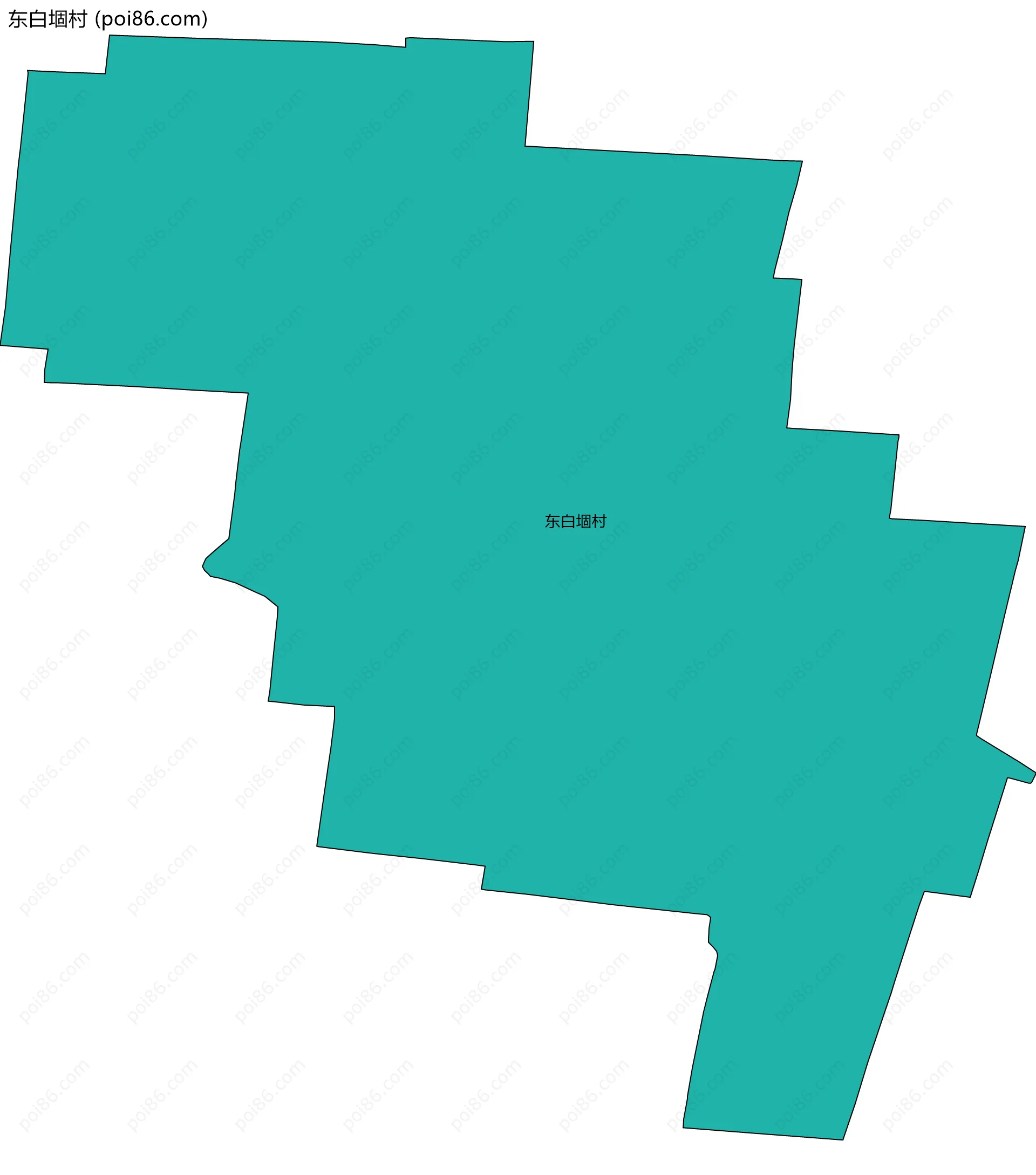 东白堌村边界地图