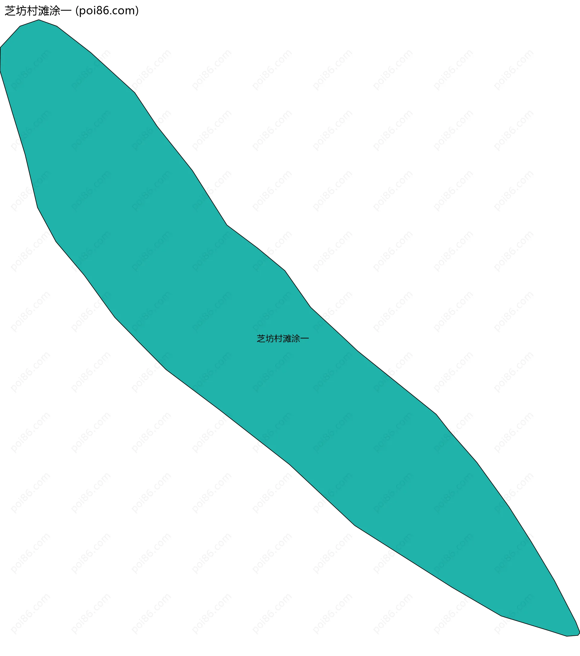 芝坊村滩涂一边界地图