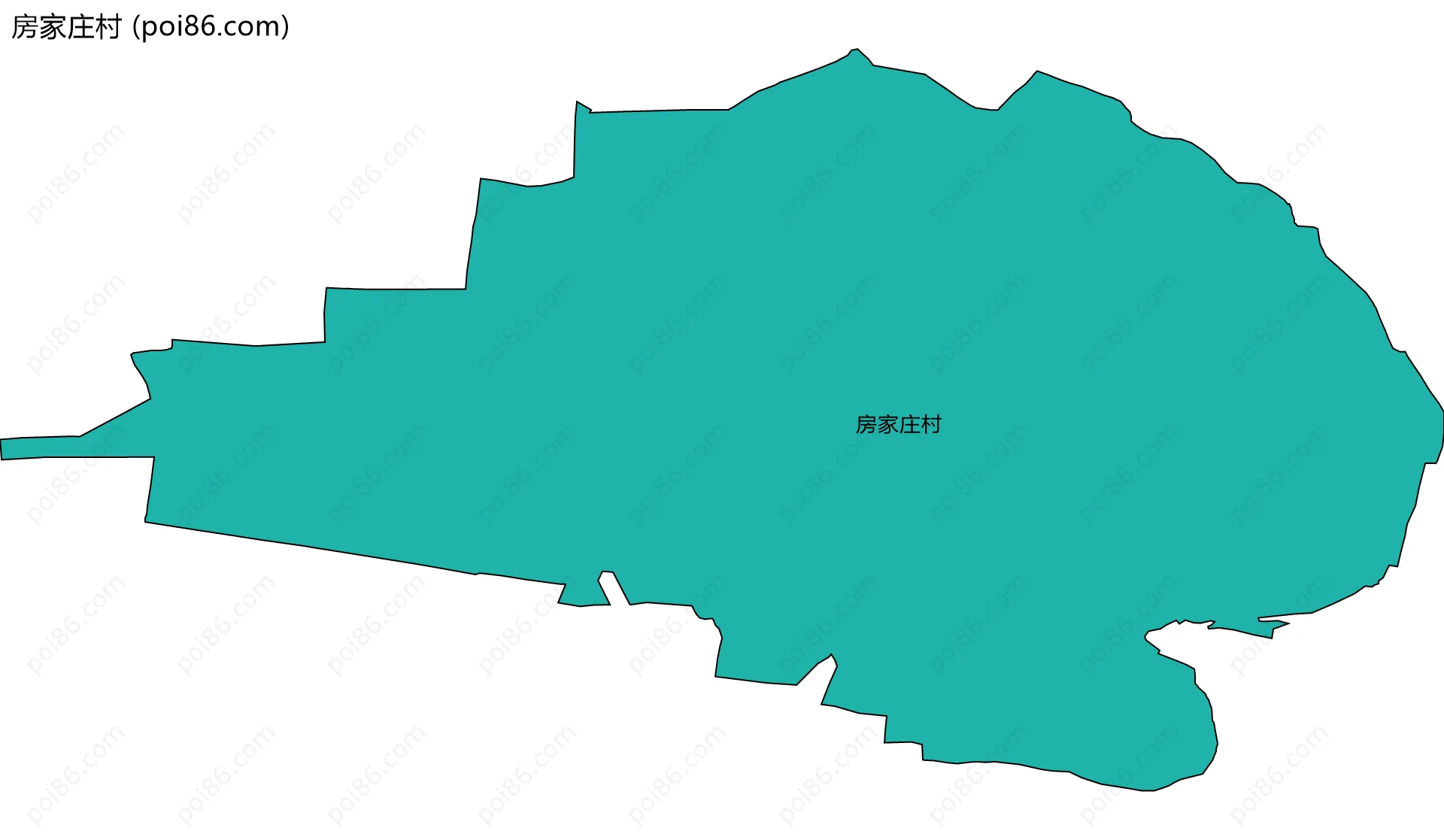 房家庄村边界地图