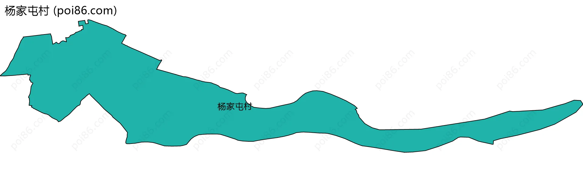 杨家屯村边界地图