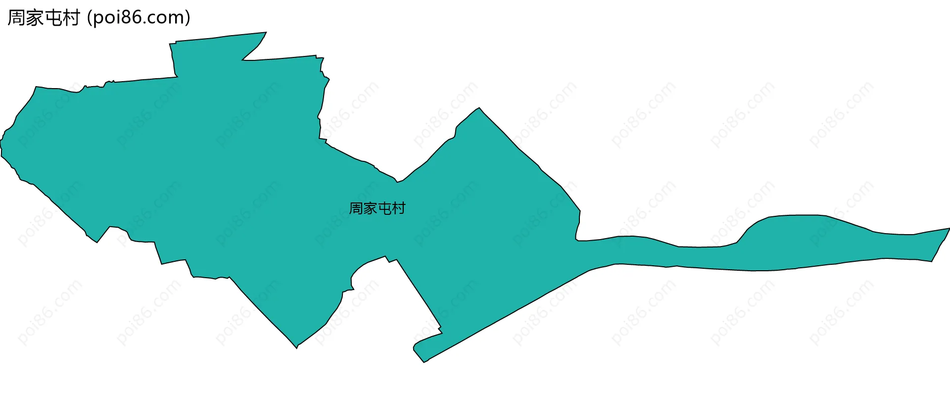 周家屯村边界地图