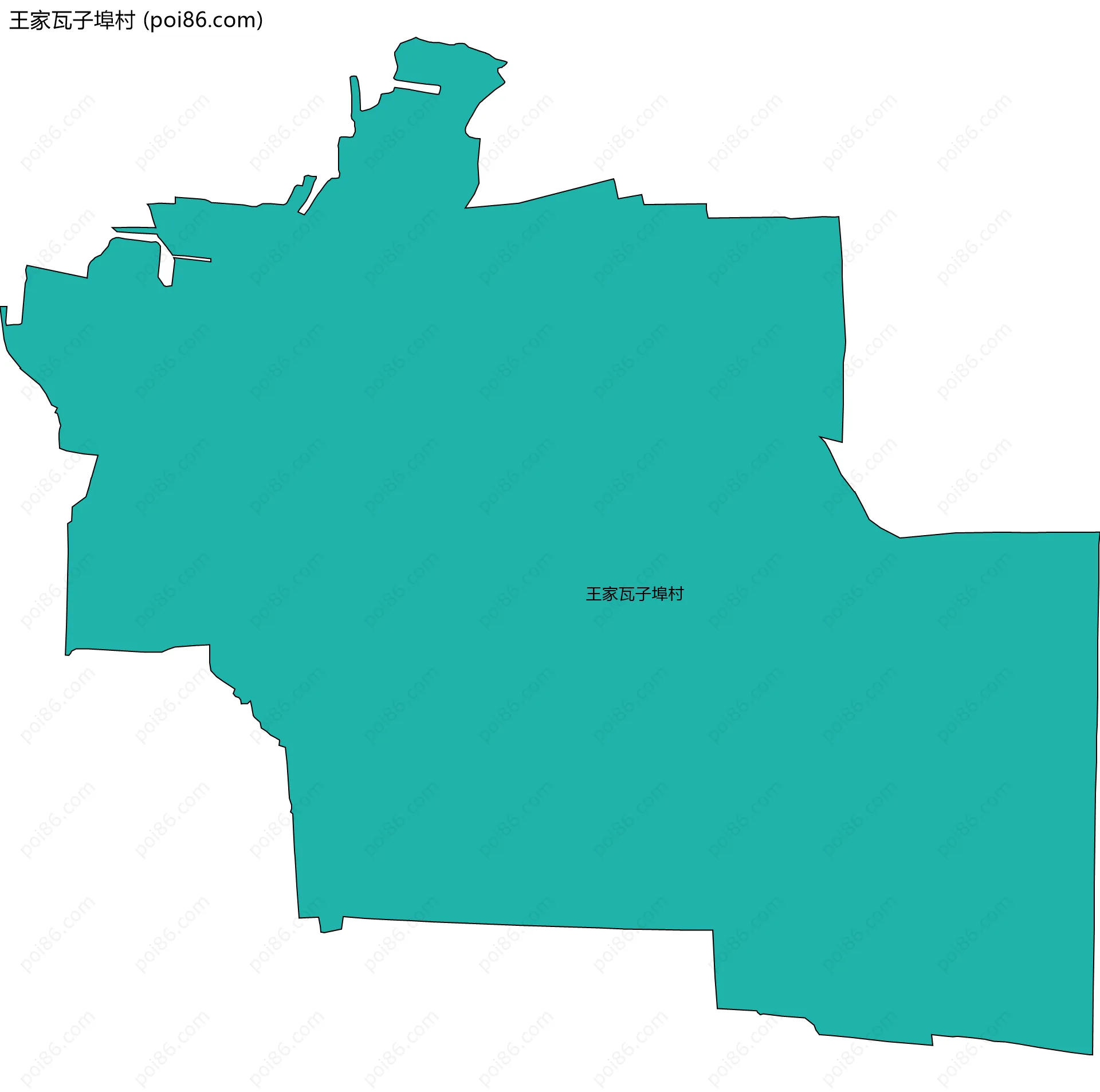 王家瓦子埠村边界地图