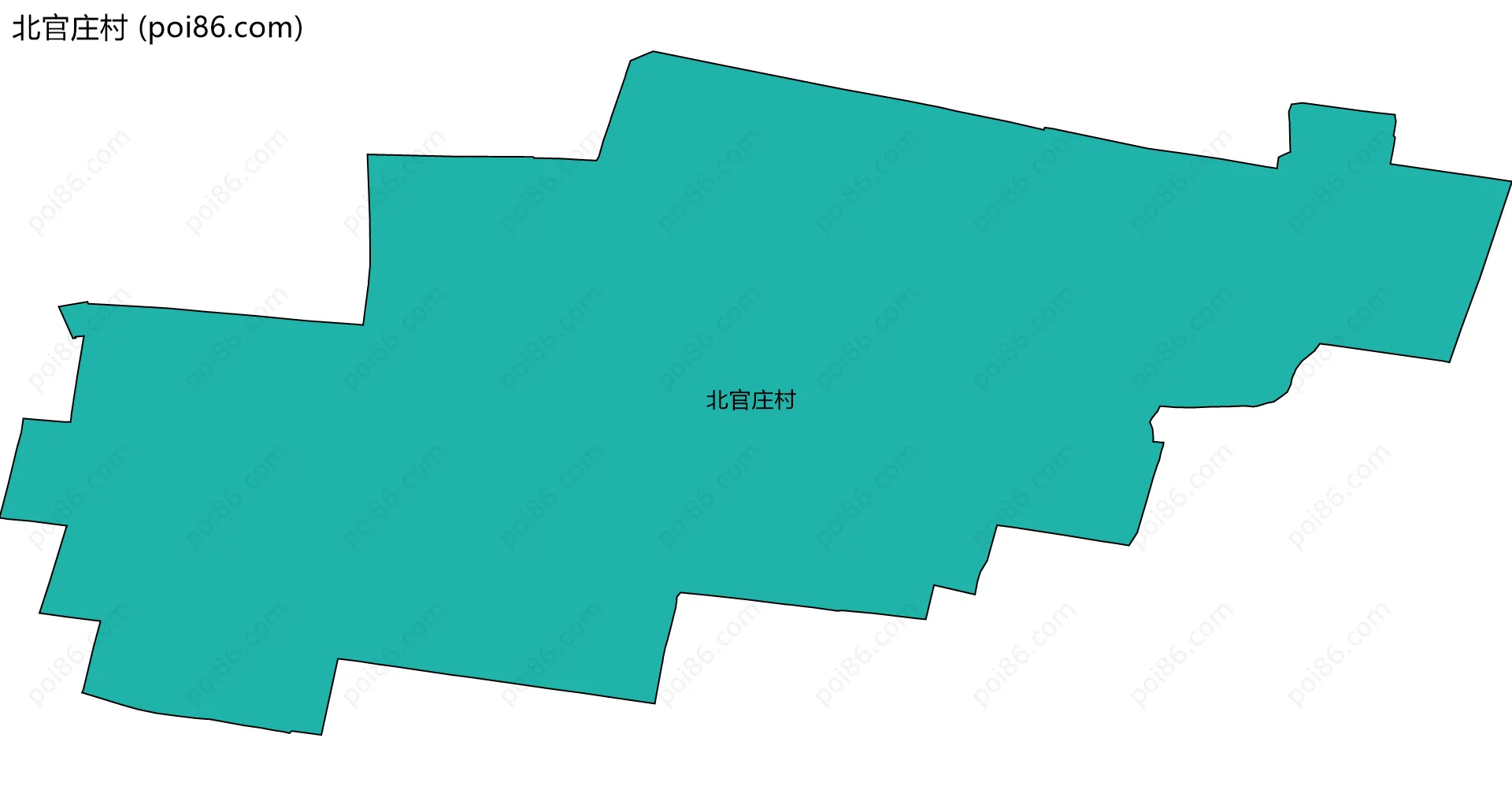 北官庄村边界地图