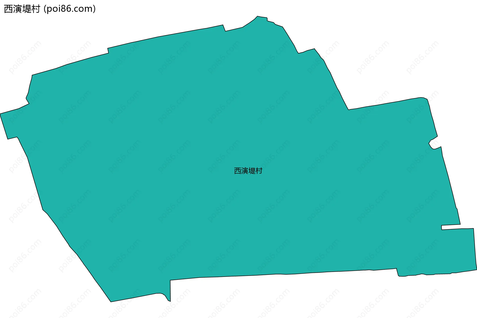 西演堤村边界地图