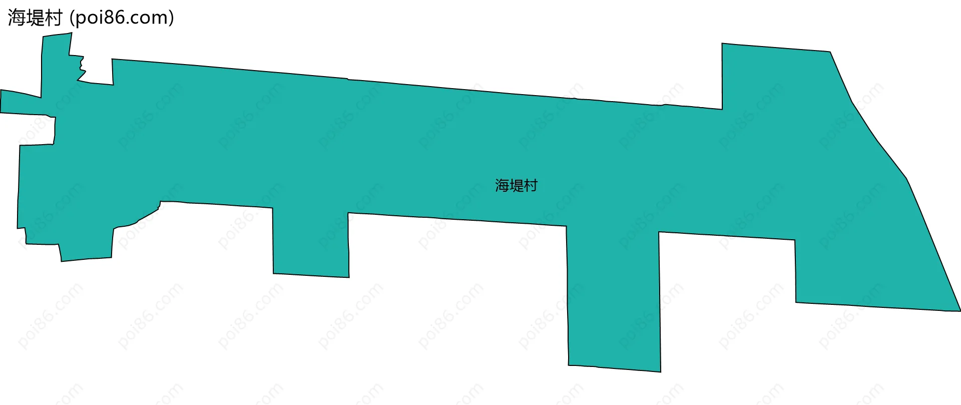 海堤村边界地图