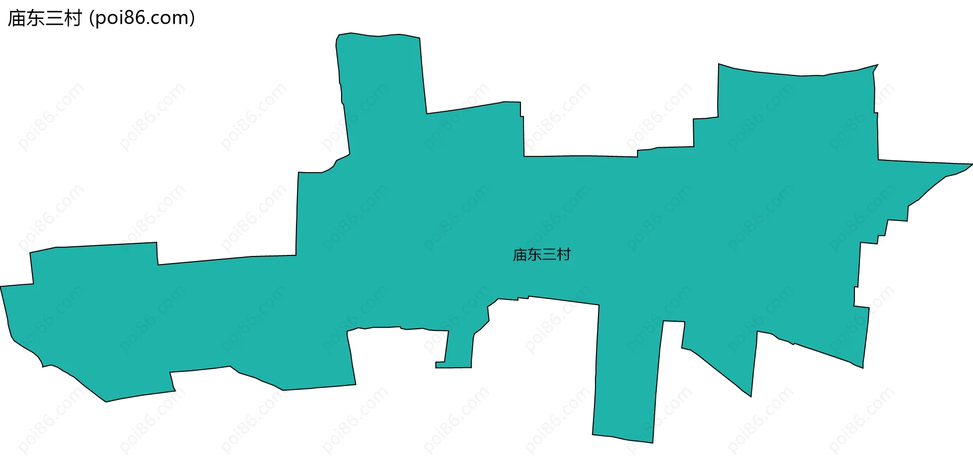 庙东三村边界地图