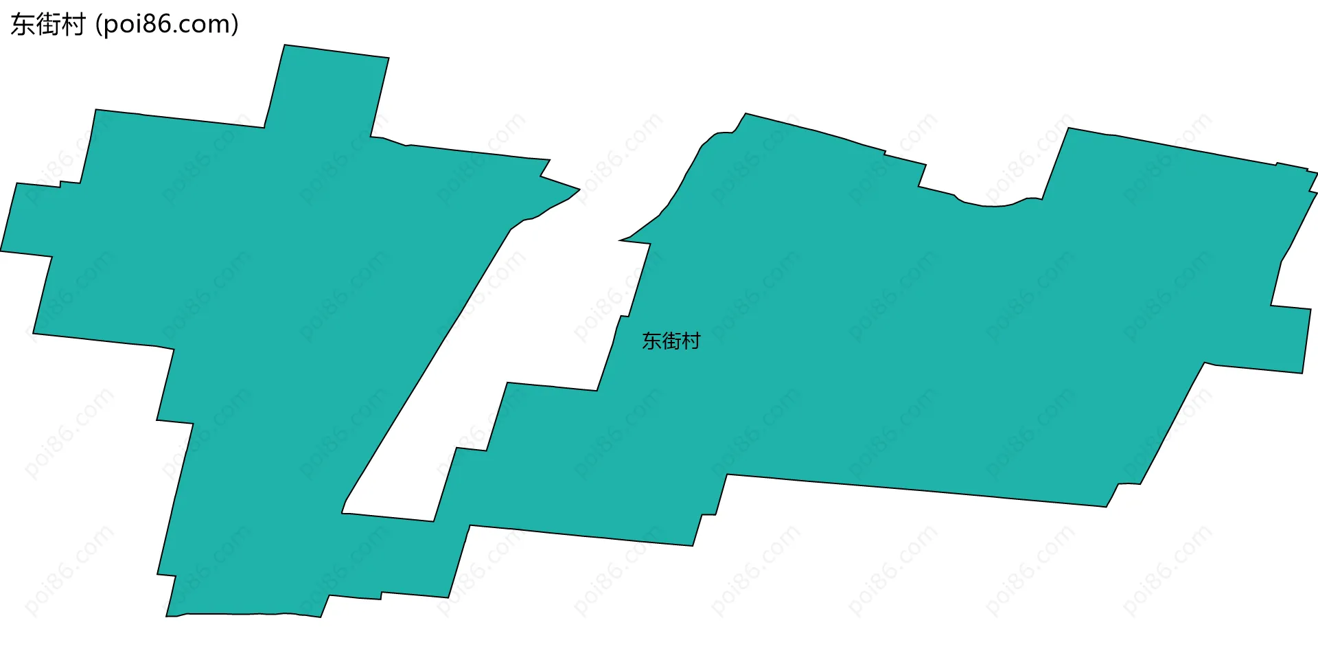 东街村边界地图