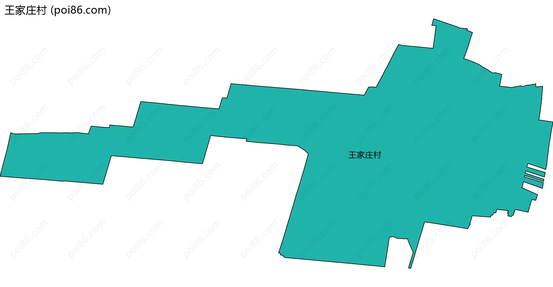 王家庄村边界地图
