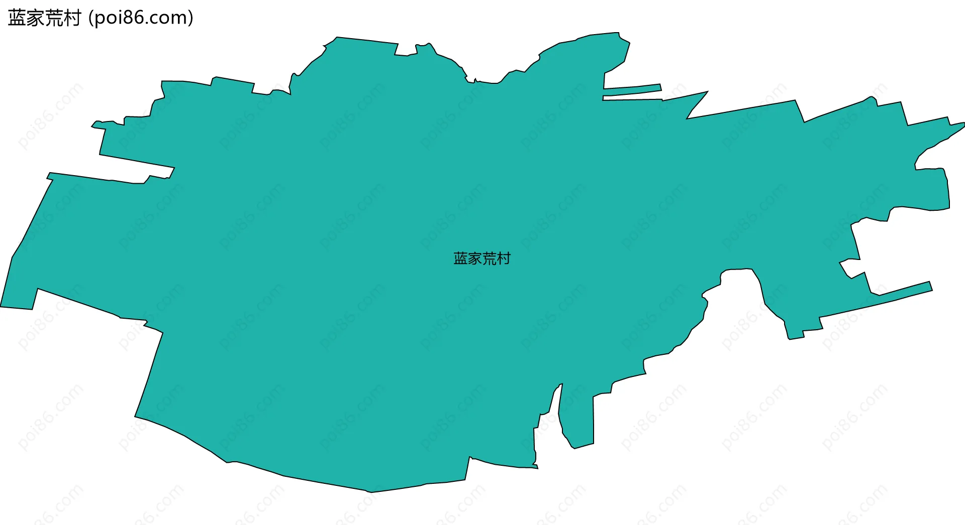 蓝家荒村边界地图