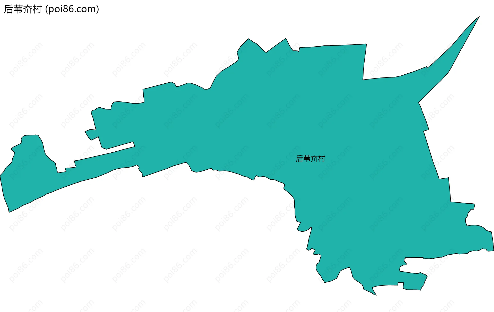 后苇夼村边界地图