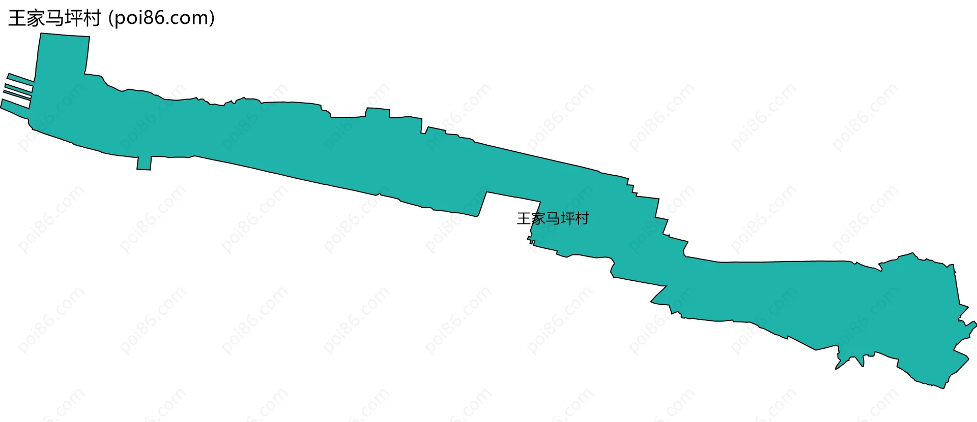 王家马坪村边界地图