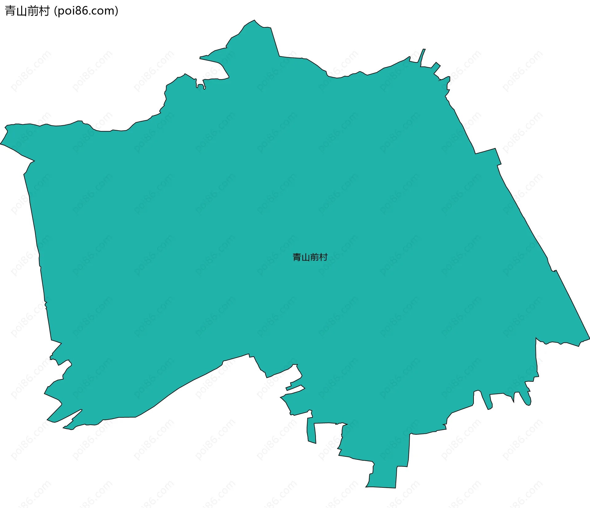 青山前村边界地图