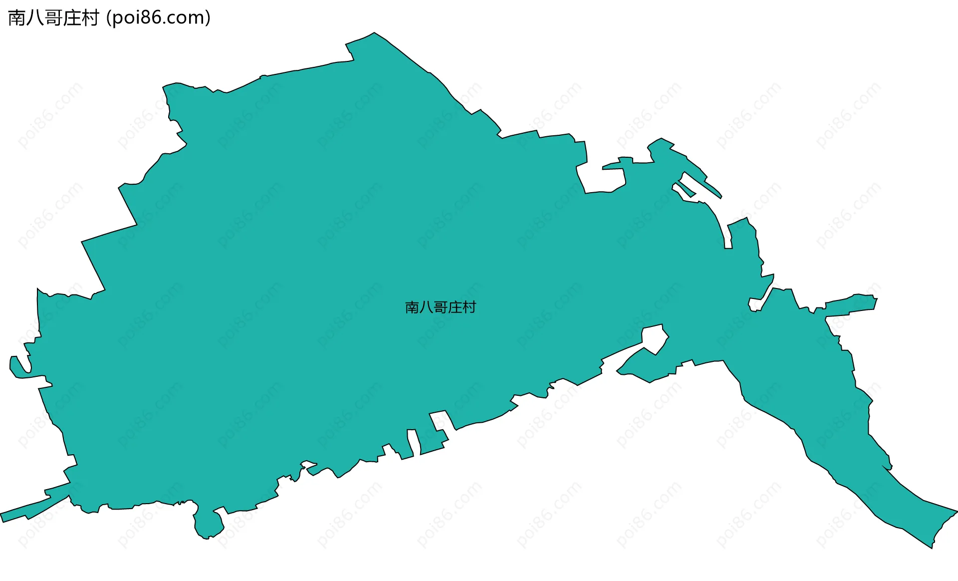 南八哥庄村边界地图