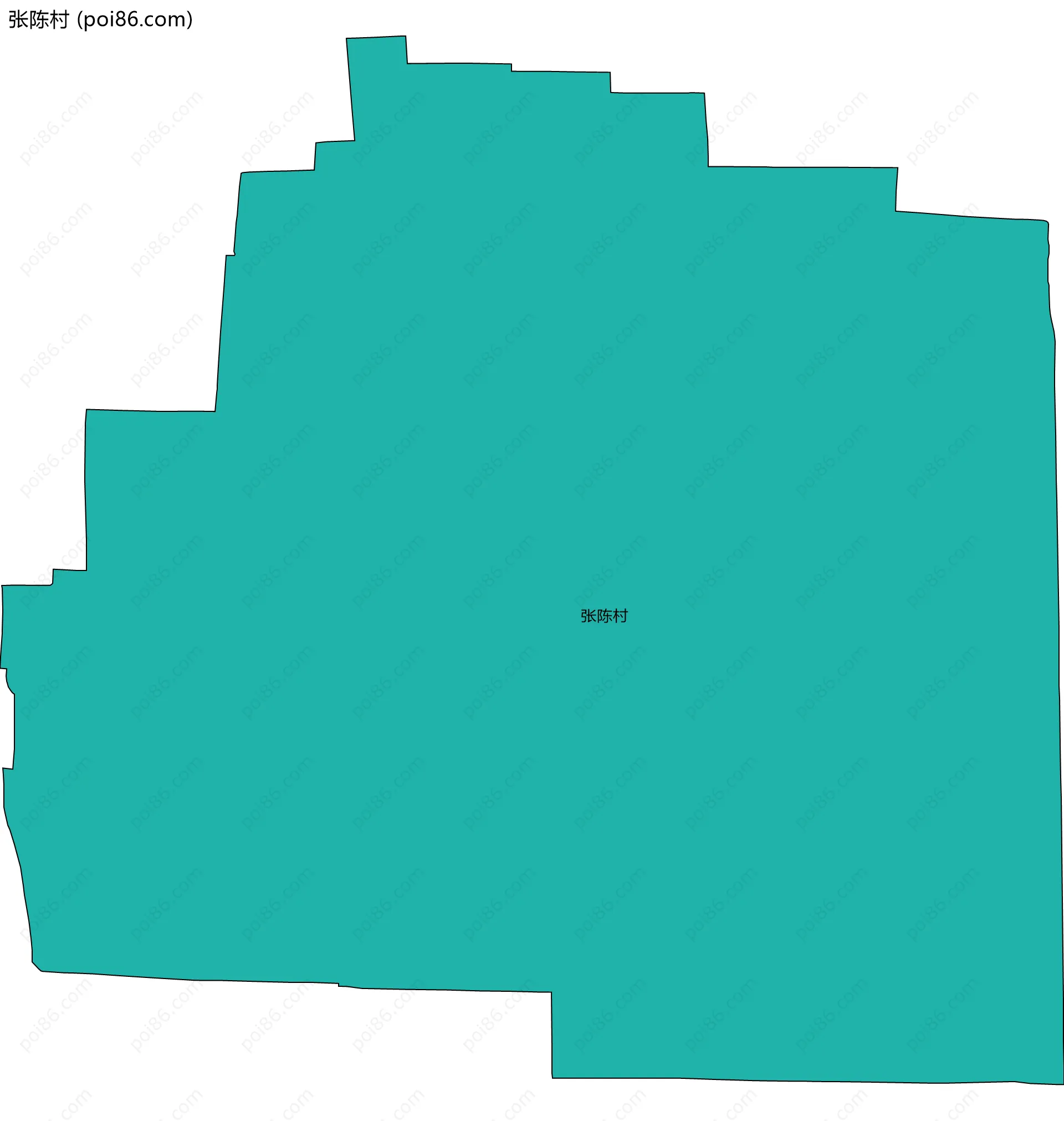 张陈村边界地图