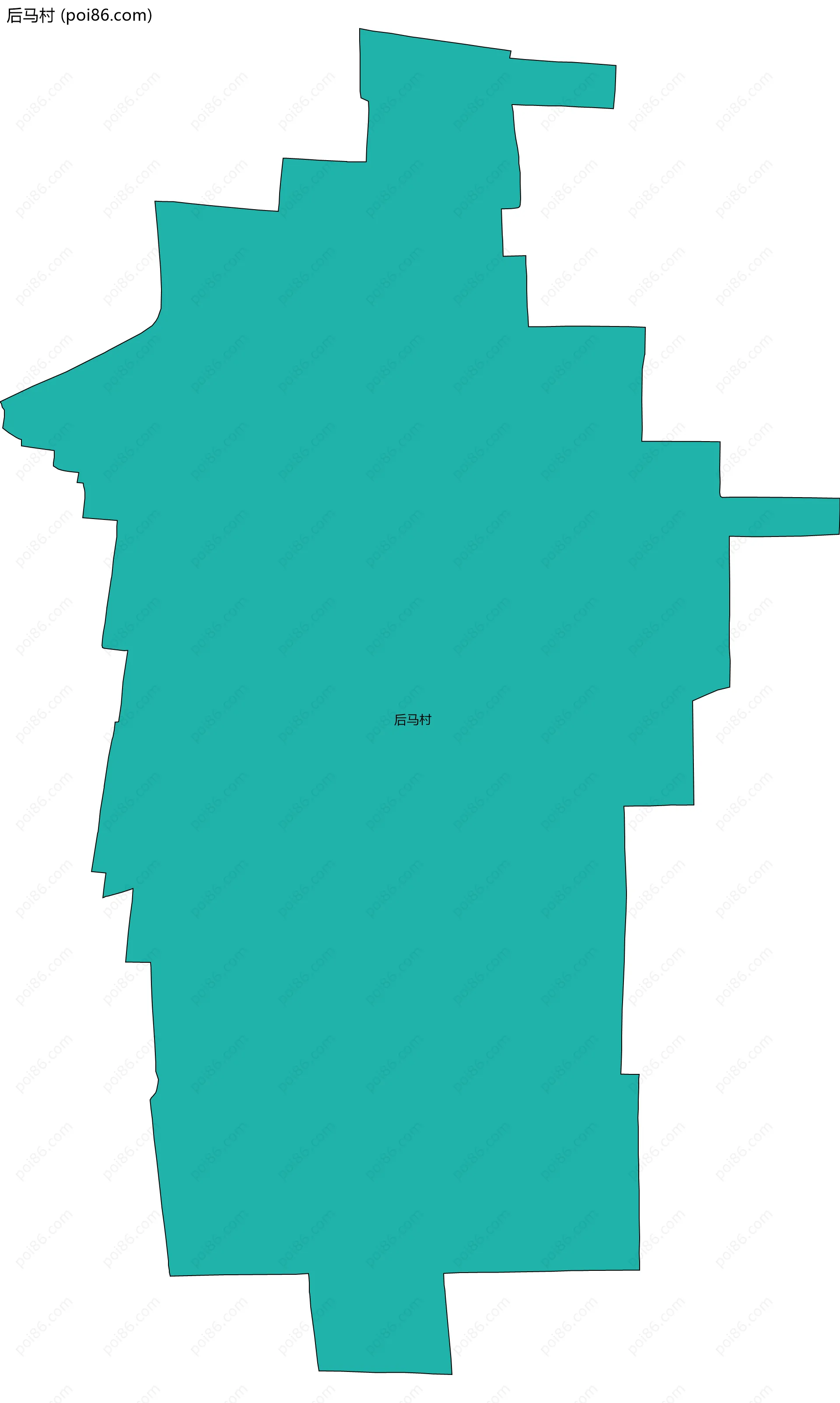 后马村边界地图