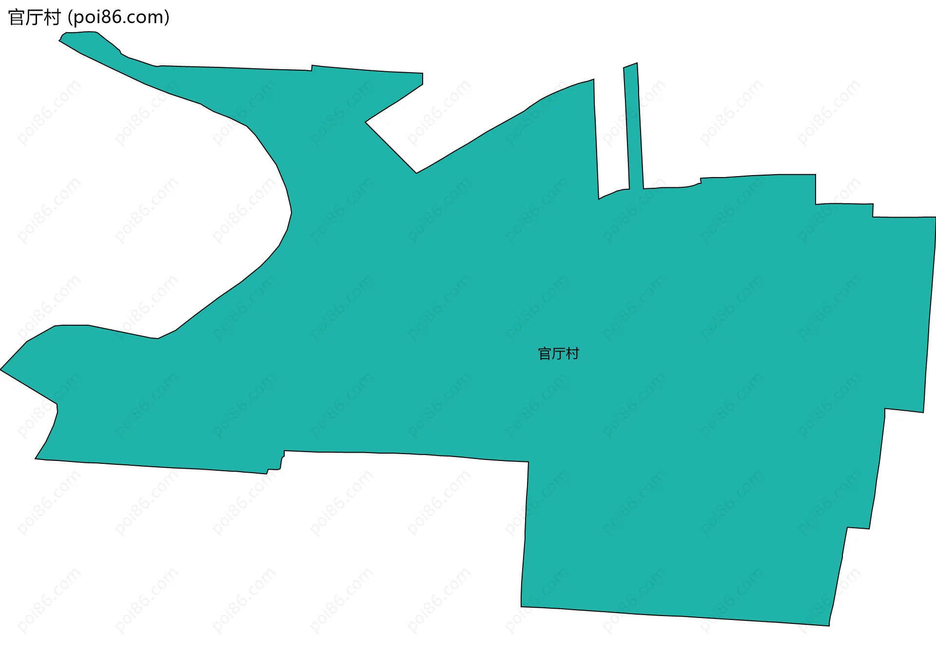 官厅村边界地图