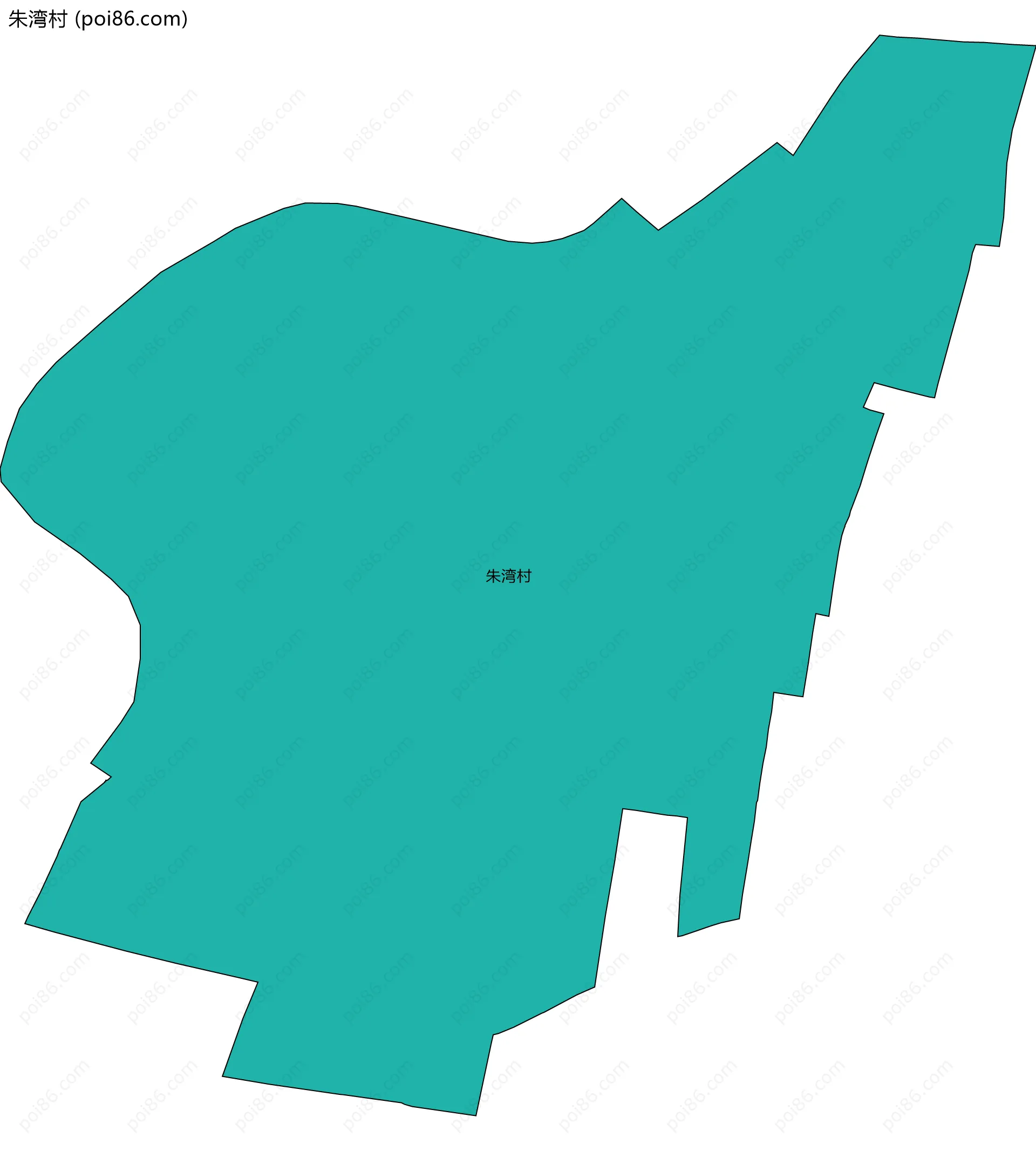 朱湾村边界地图