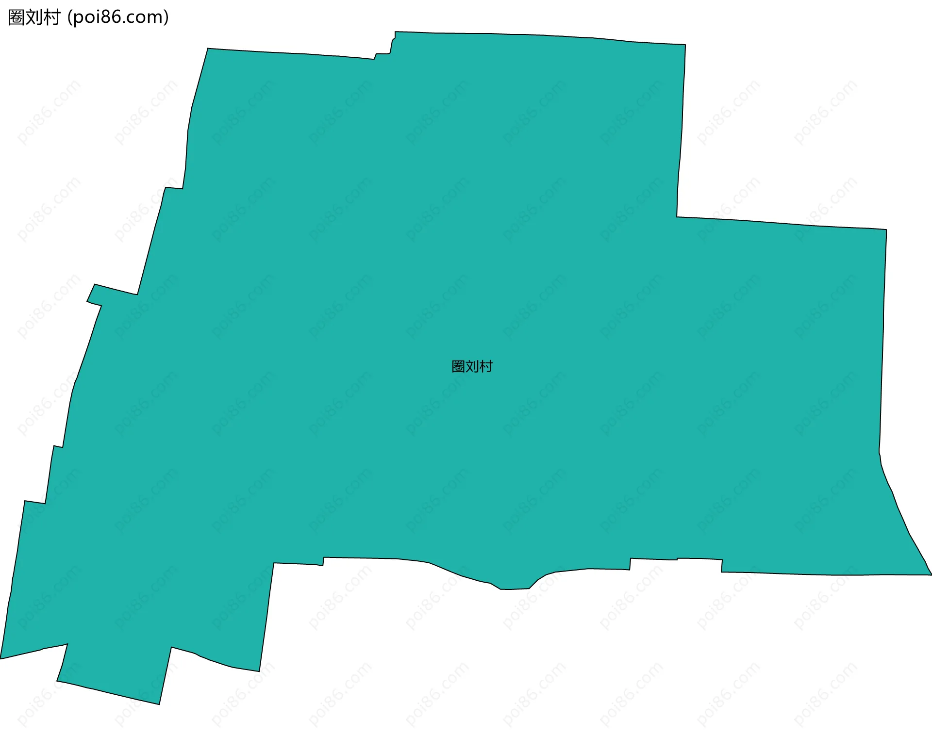 圈刘村边界地图